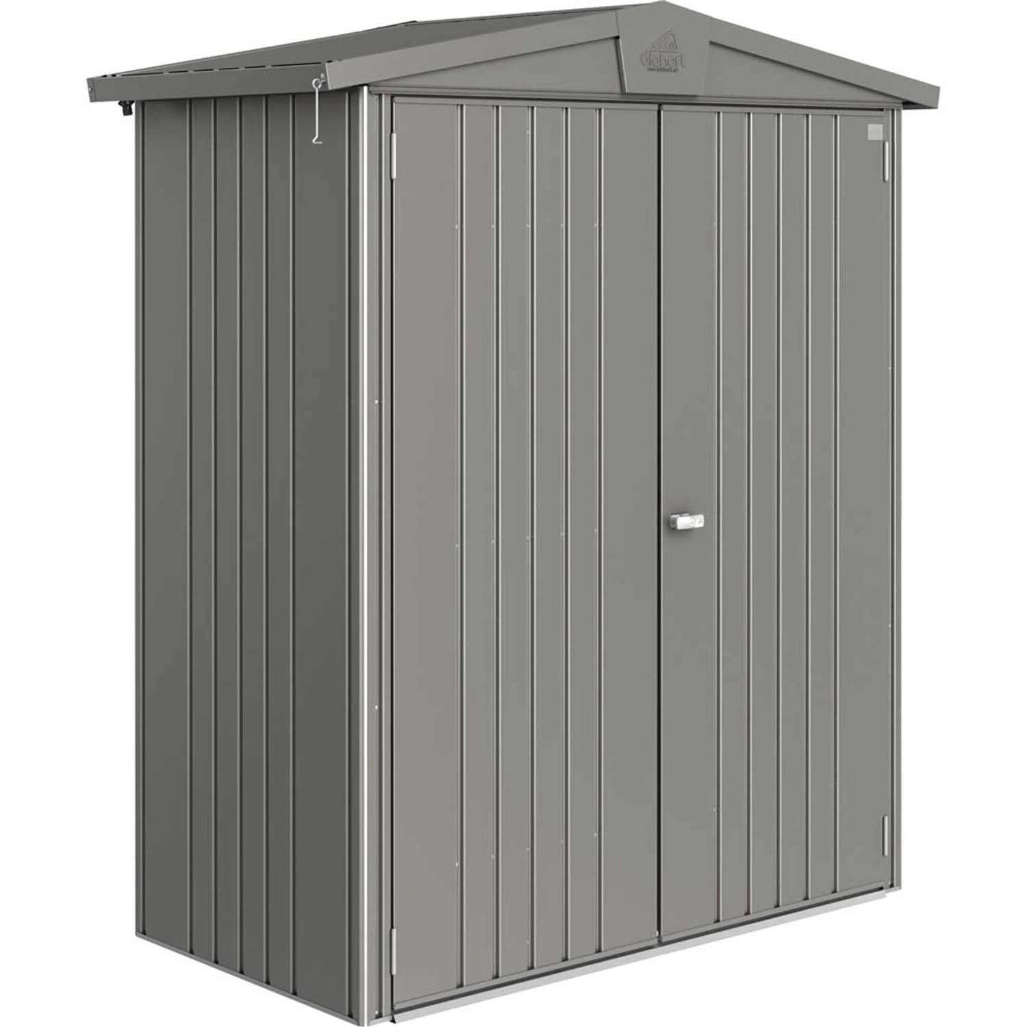 Biohort Domek ogrodowy szary kwarc drzwi podwójne - 172 x 84 cm