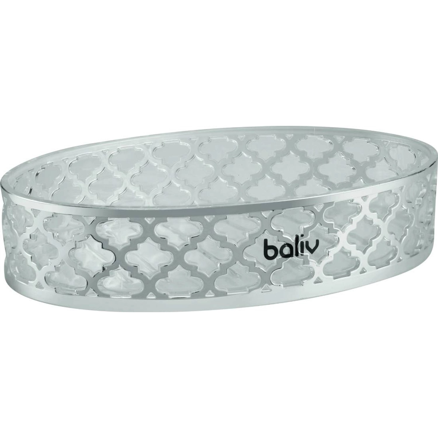 Baliv Mydelniczka transparentna z wzorem chrom