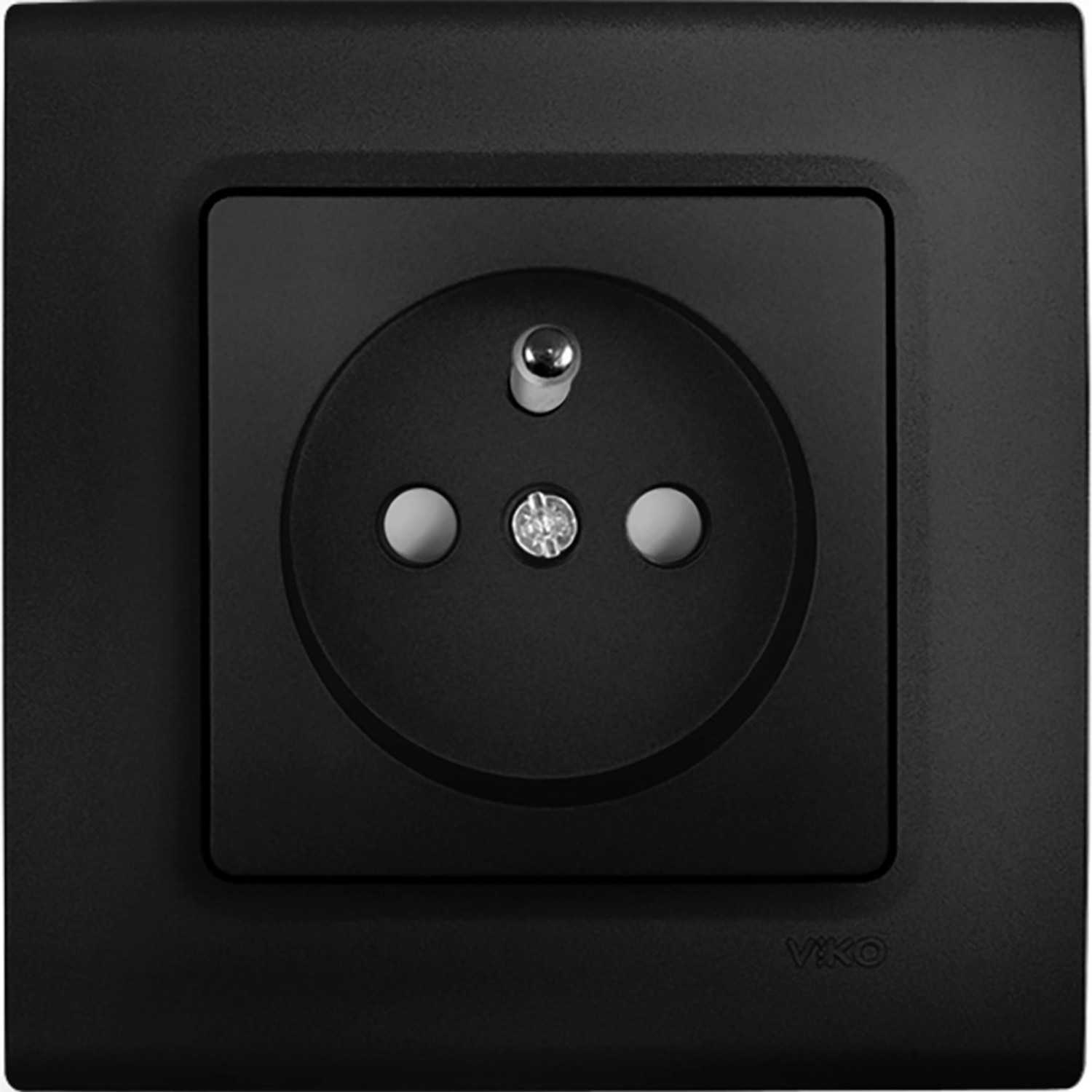 Gniazdo Linnera pojedyncze Z/U z ramką czarne