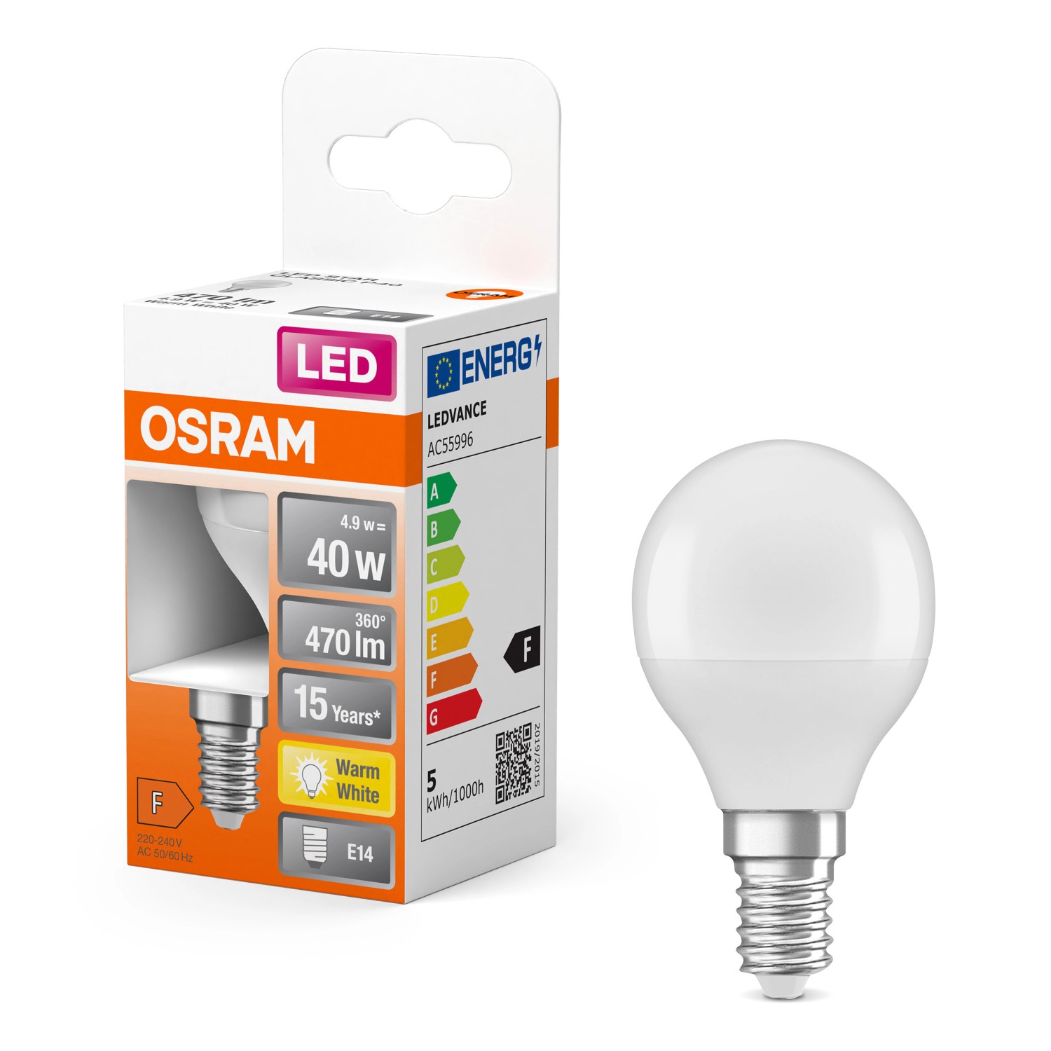 Osram Żarówka LED STAR CLASSIC FR E14 4,9W 2700K 470lm