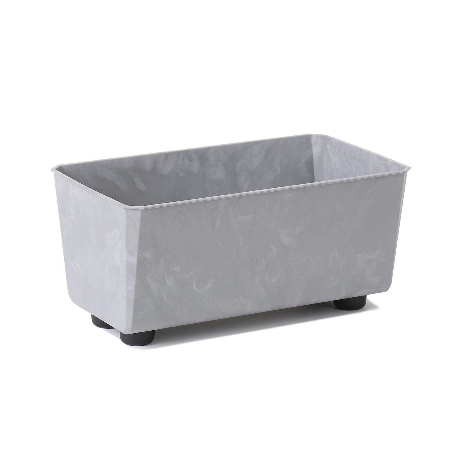 Skrzynka Saga szara beton recycled - 37,5 x 17 cm