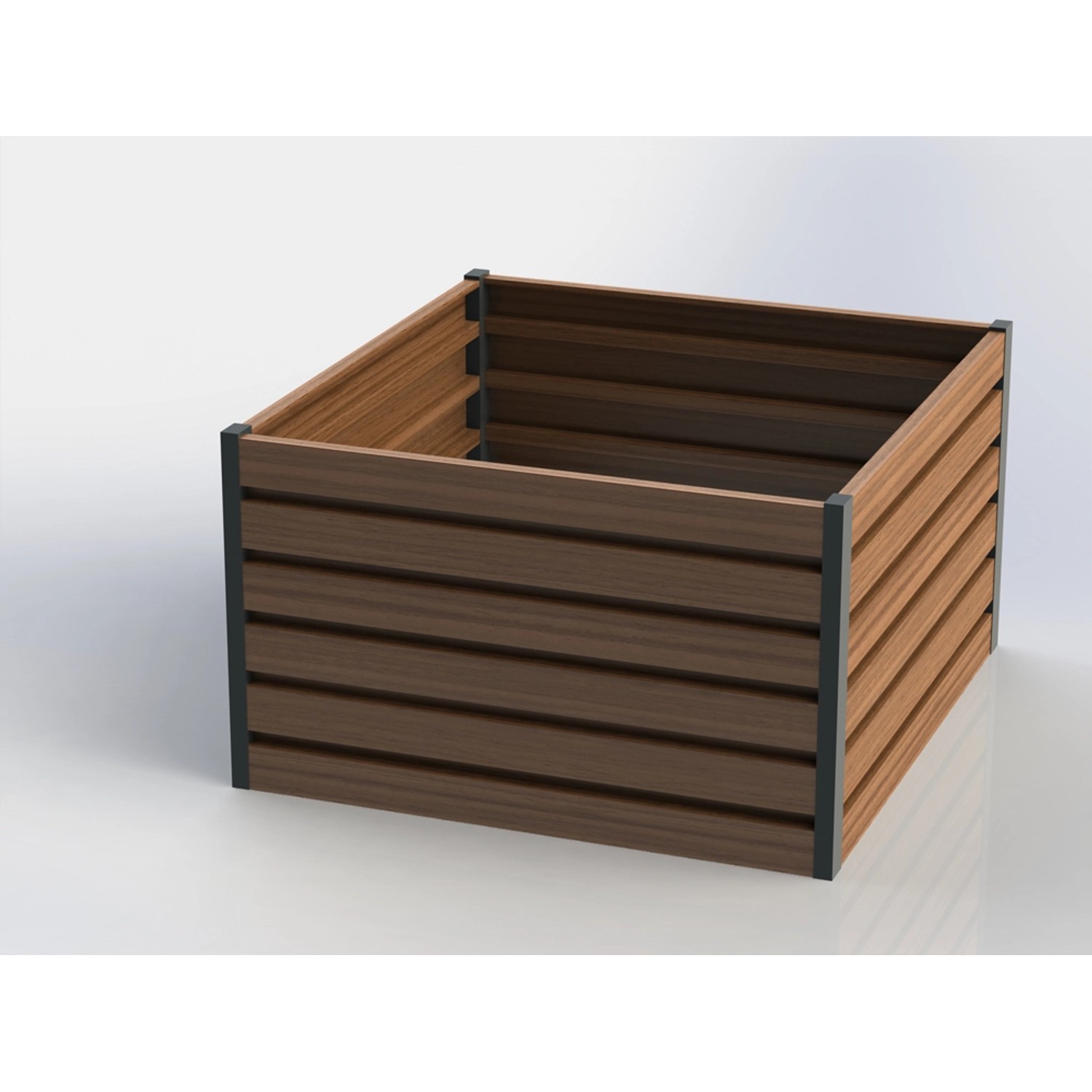 Rabata Warzywna 6-poziomów brązowa 100x100x60 cm