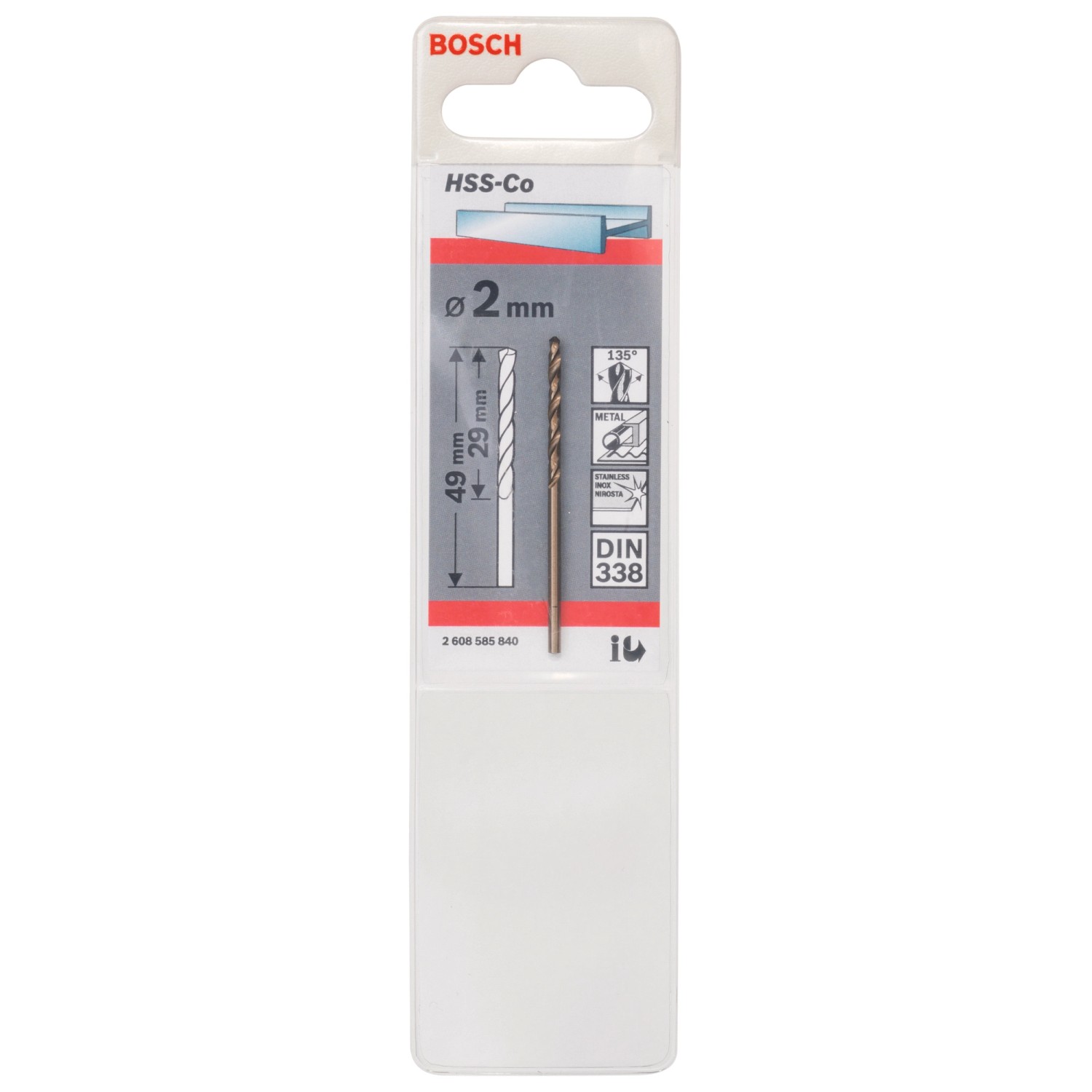 Bosch Professional Wiertło do metalu HSS-Co 2x49 mm