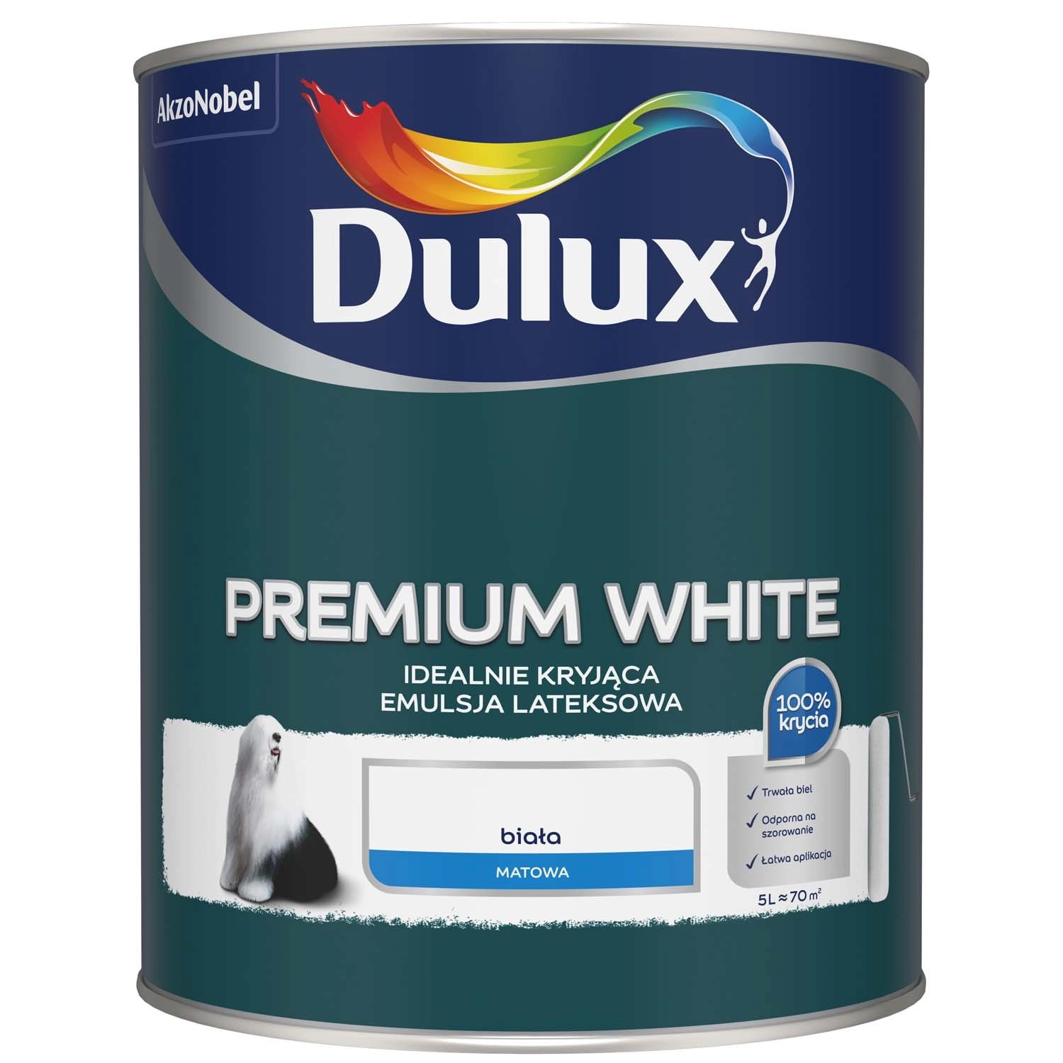Farba Dulux Premium White biała 1 l