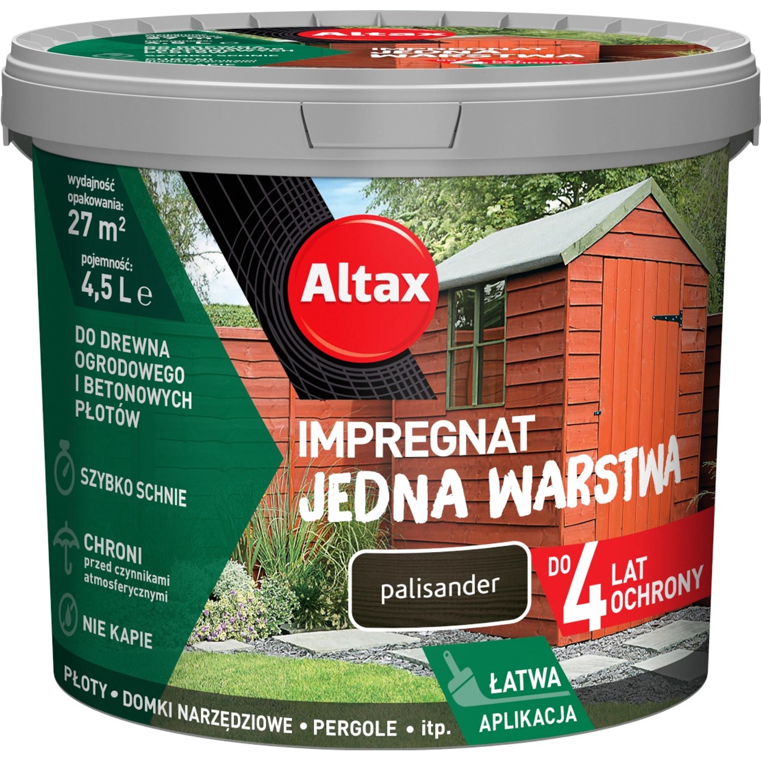Altax Impregnat jedna warstwa palisander - 4,5L