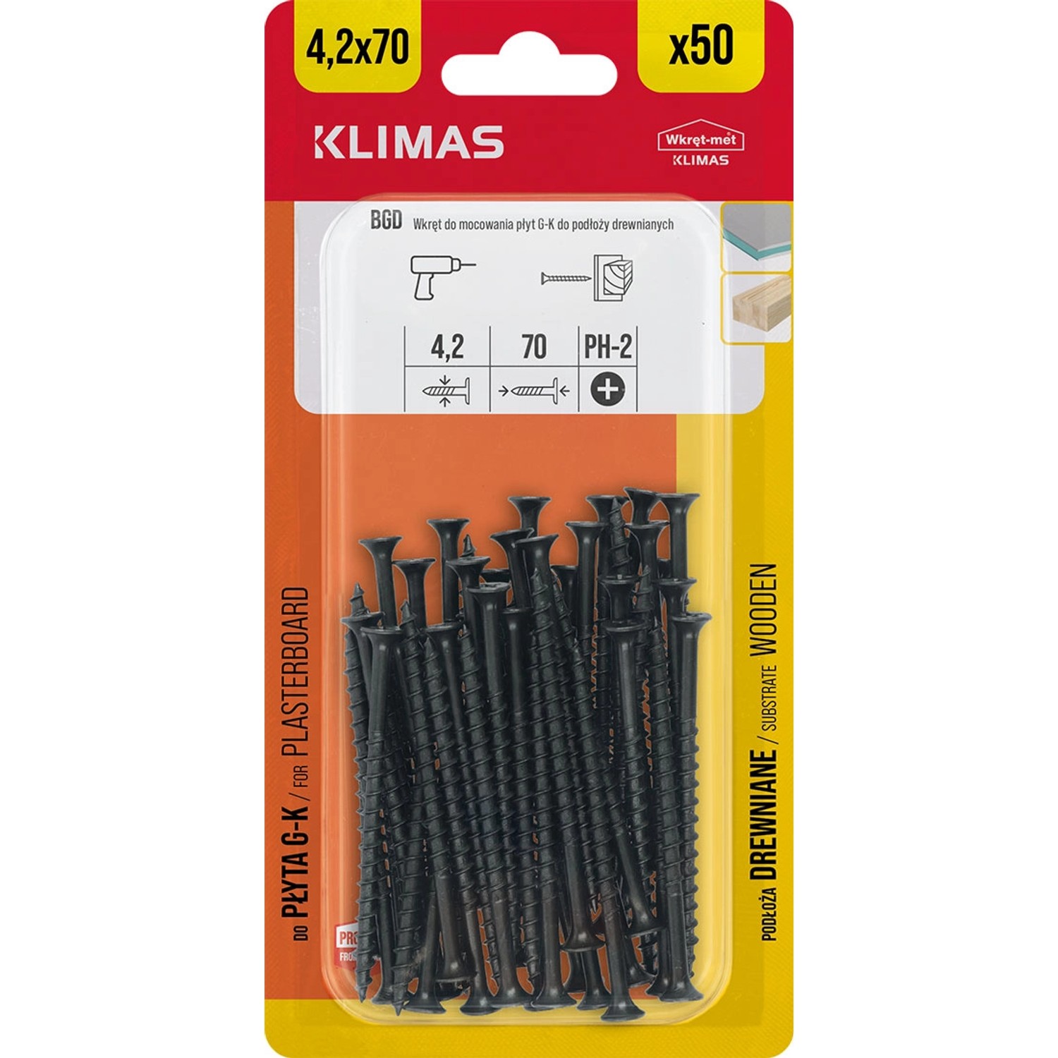 Wkręt-met Wkręt fosfatowany do drewna 4,2 mm x 70 mm