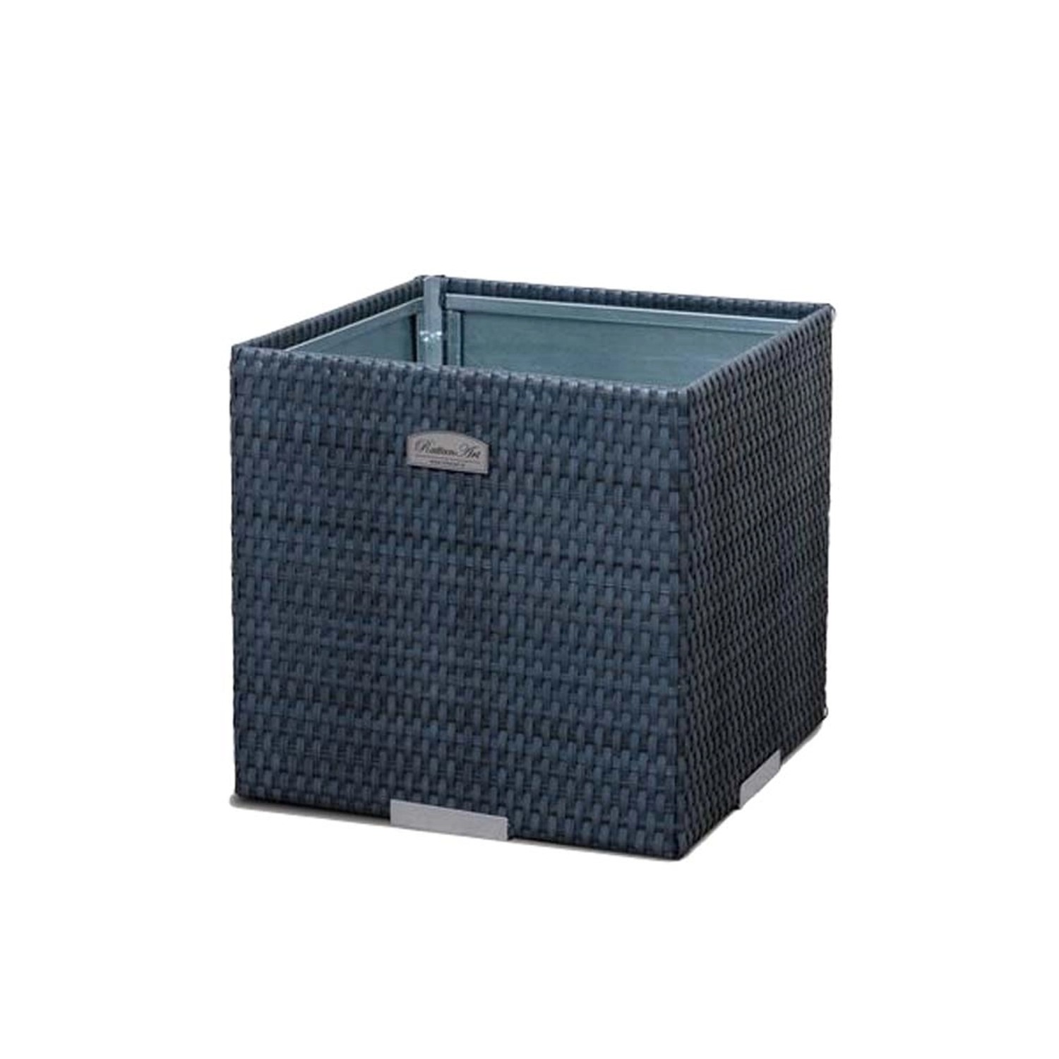 Donica rattanowa grafitowa - 46 x 46 x 46 cm