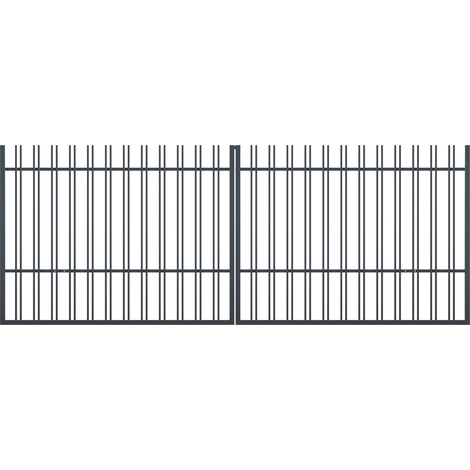 Brama Alabama dwuskrzydłowa antracyt mat - 400 x 150 cm