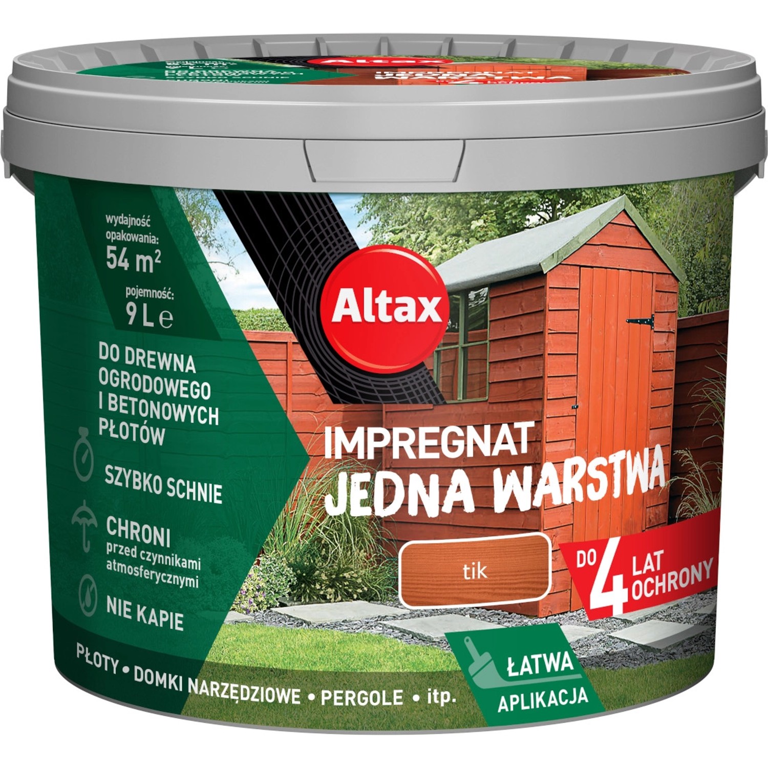 Altax Impregnat jedna warstwa tik - 9L