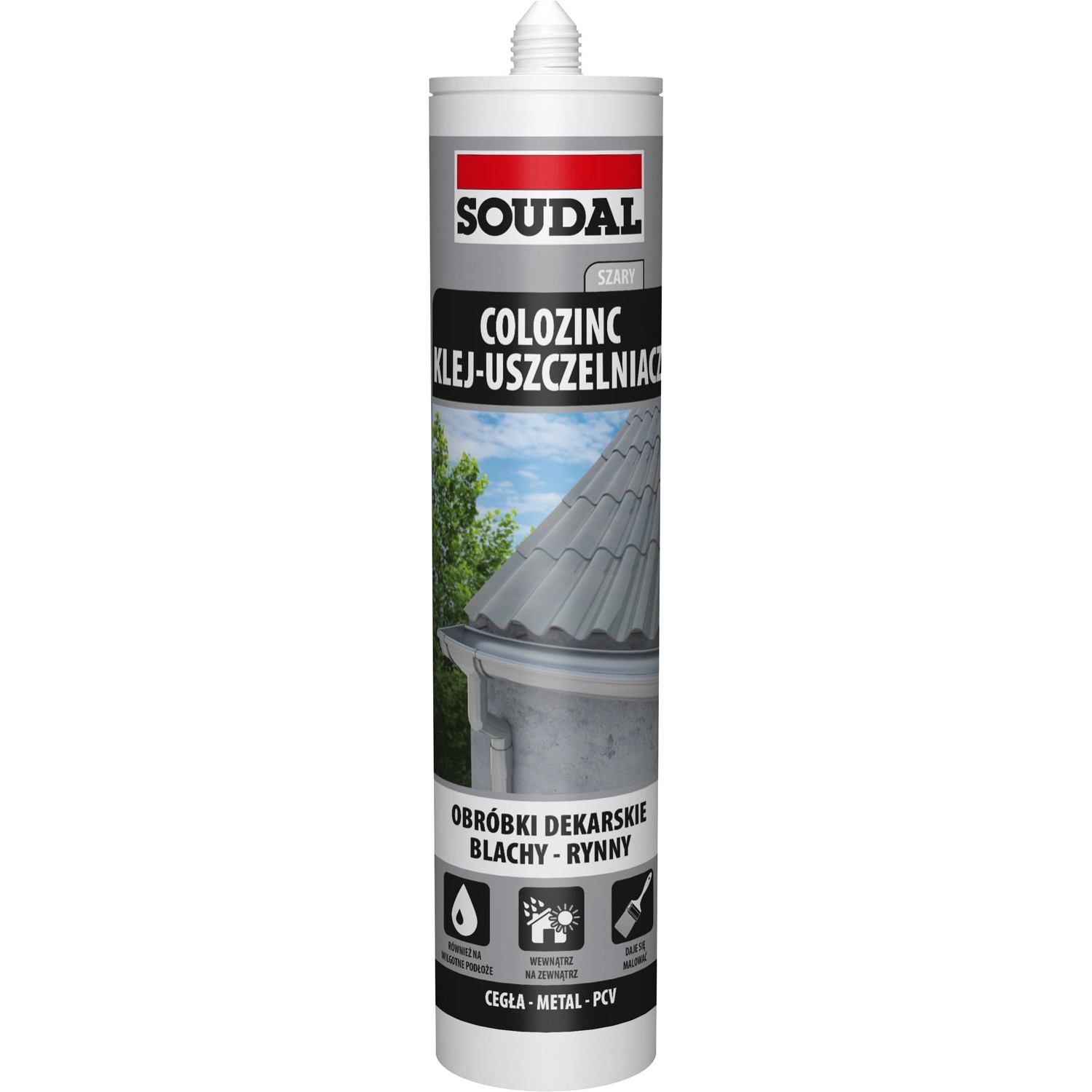 Soudal Klej do blach 290 ml szary