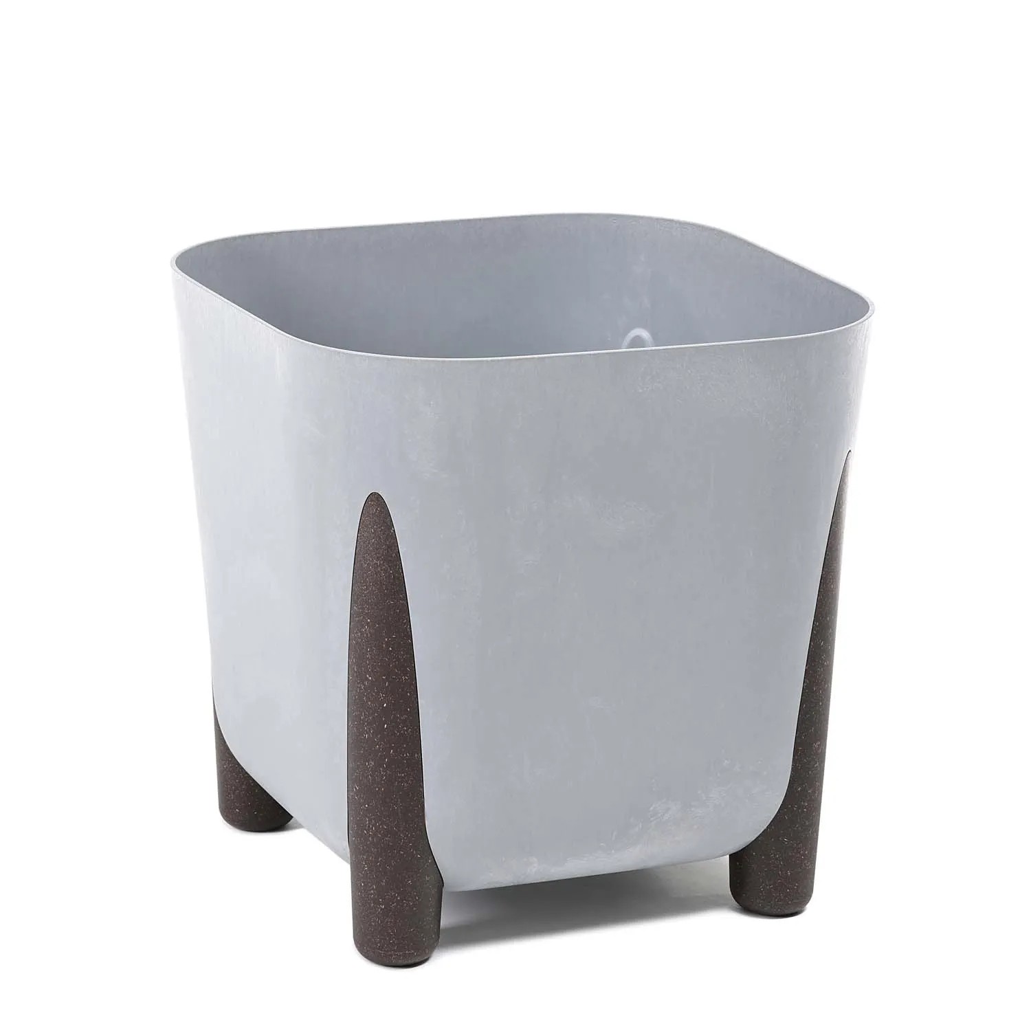 Doniczka Frida szara beton recycled - 26 x 26 cm