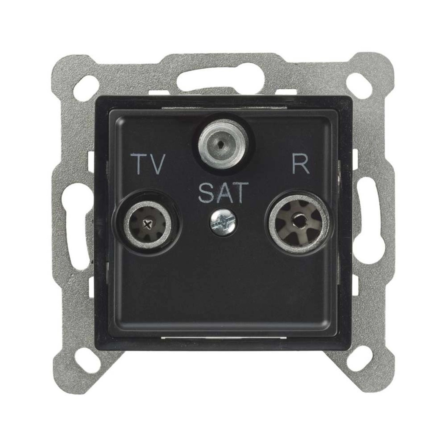 Gniazdo Rosa RTV-SAT czarne