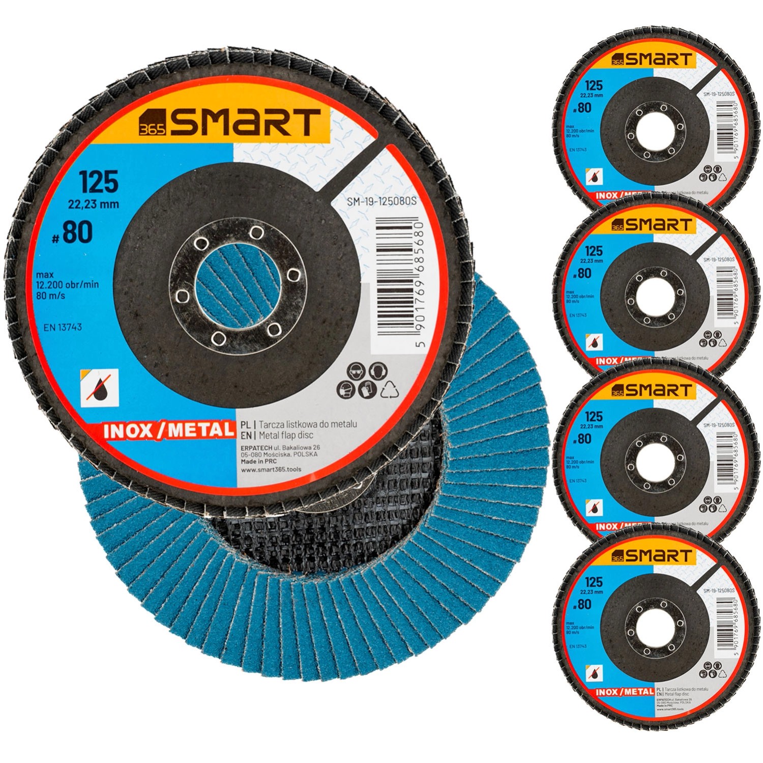 SMART365 Tarcza listkowa P80 125 mm