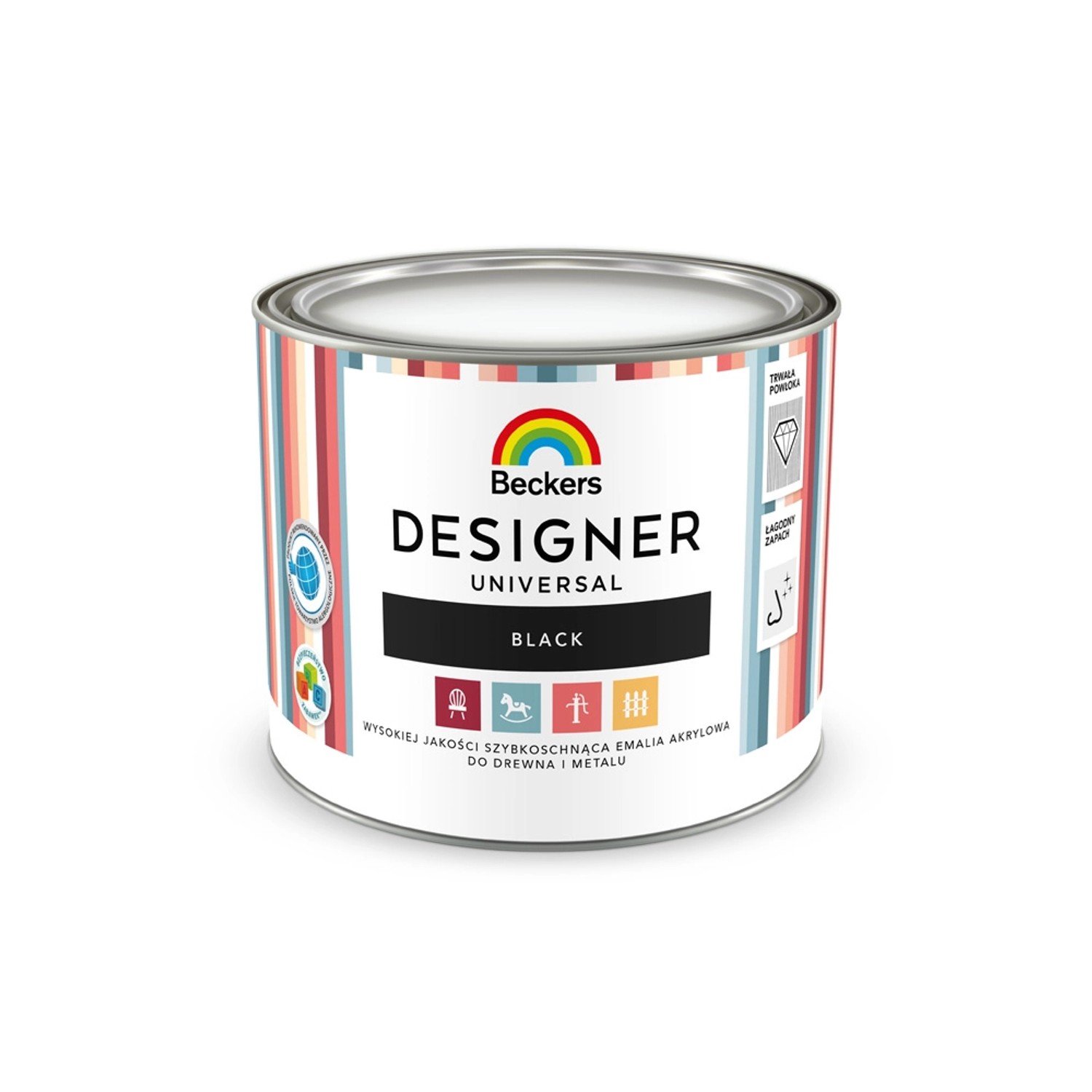 Beckers Emalia Designer Universal półmat black 500 ml