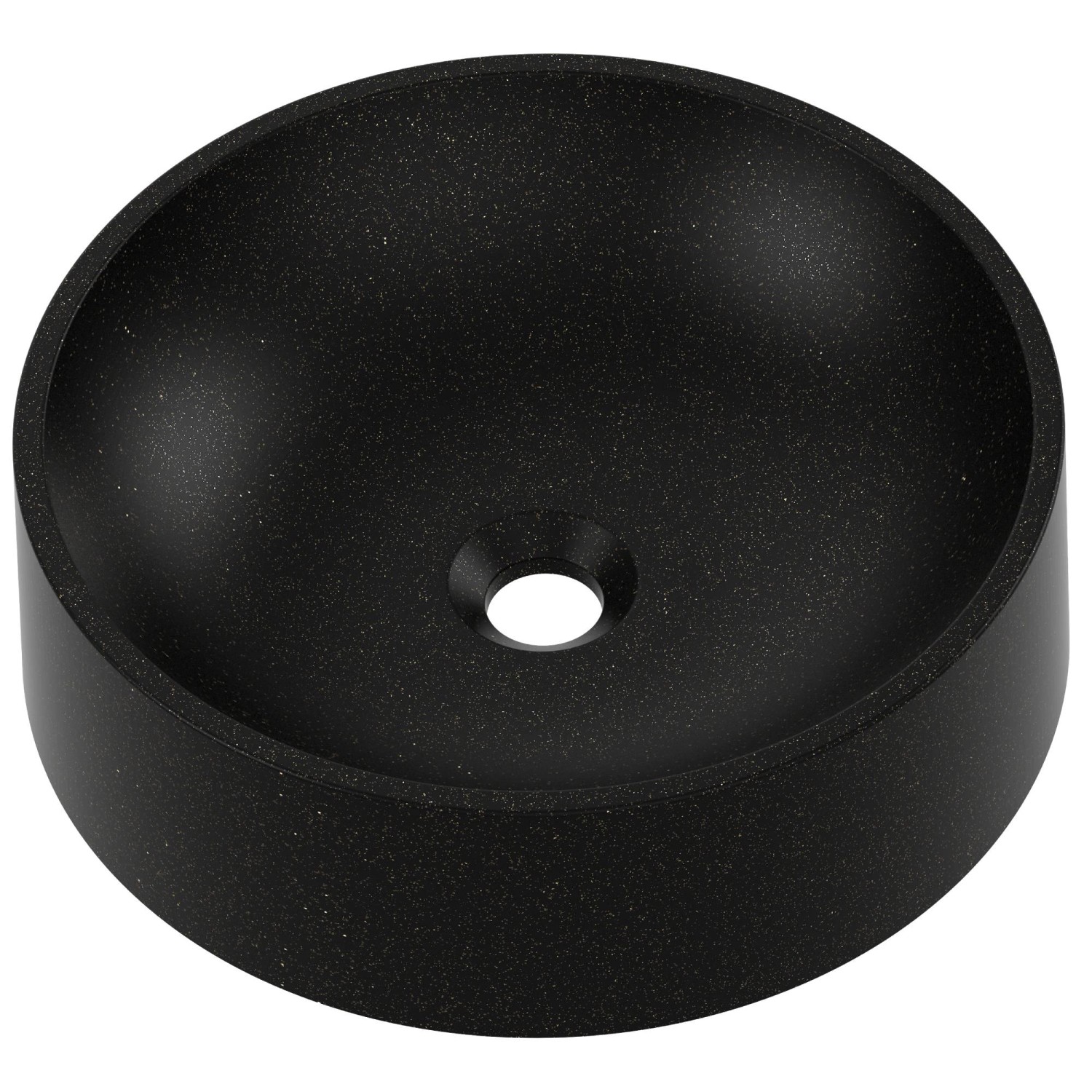 Axis Umywalka MAUN 40 nablatowa granitowa czarno złota