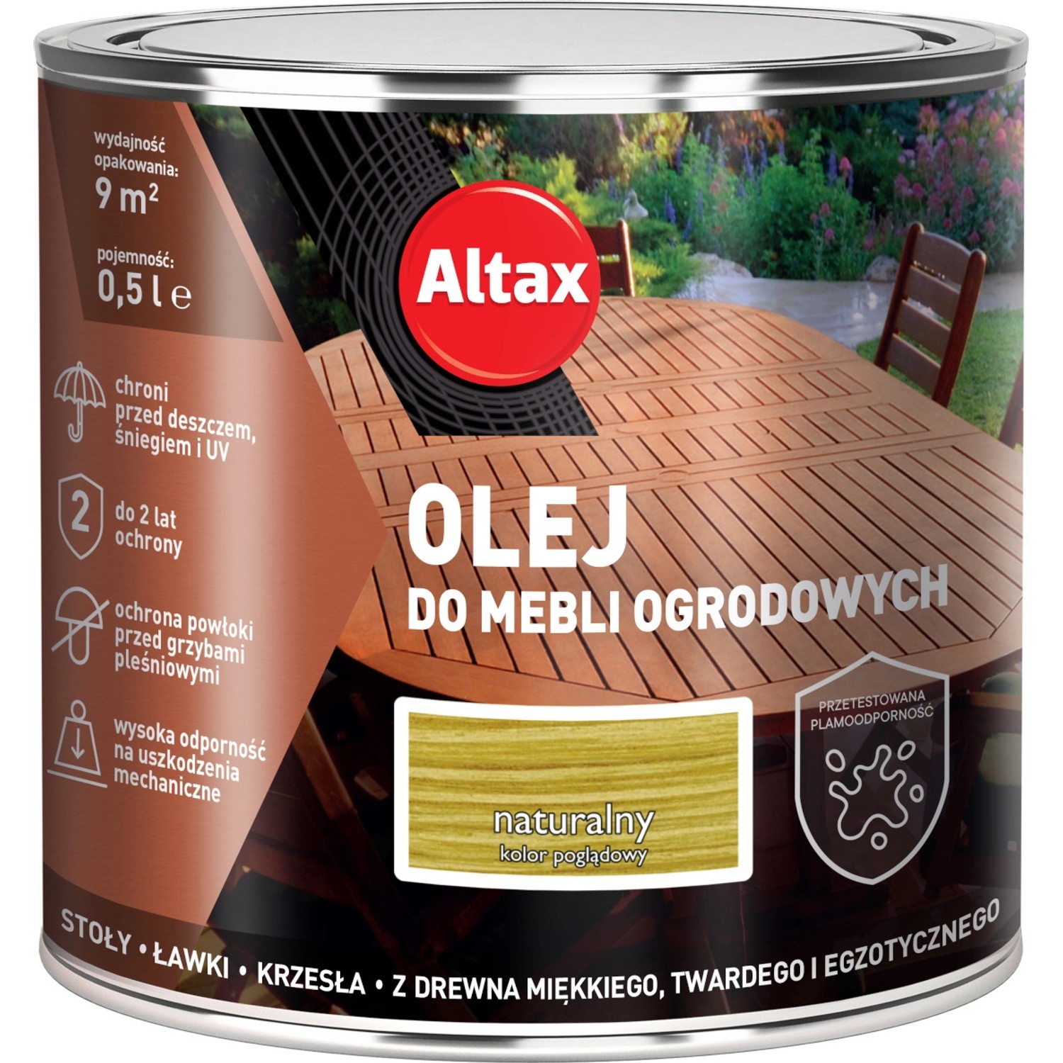 Altax Olej do mebli ogrodowych naturalny 0,5L