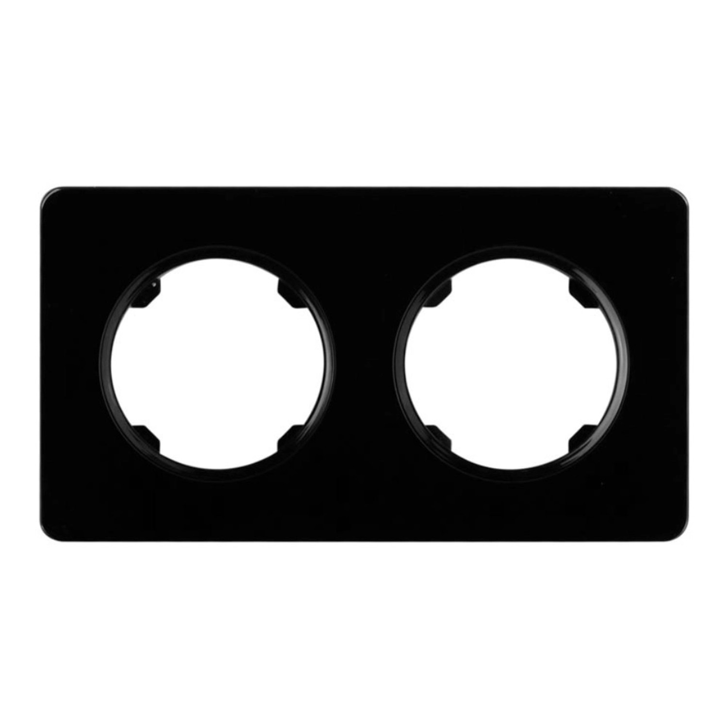 Electromalt Ramka Oval 2-krotna szkło czarna