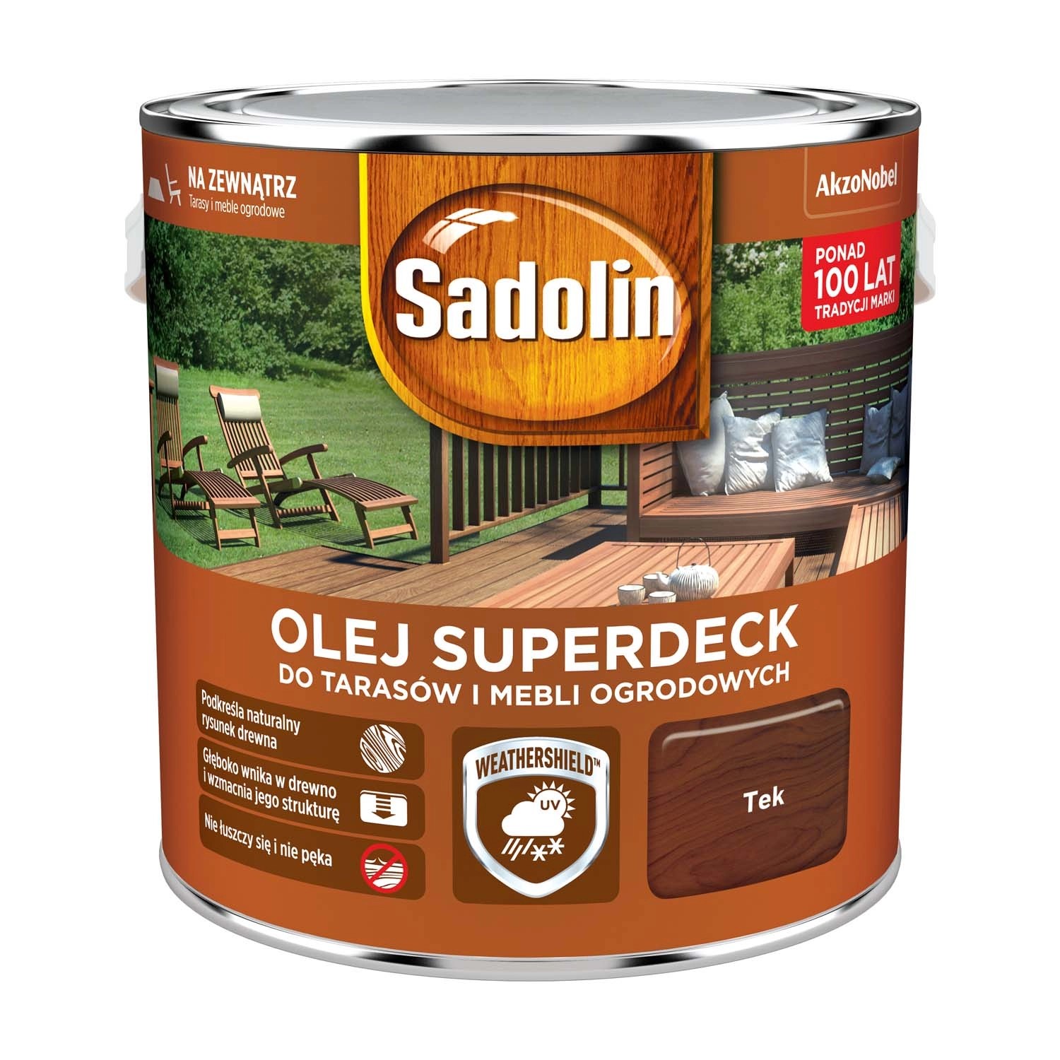 Sadolin Olej Superdeck do tarasów i mebli ogrodowych tek 2,5L