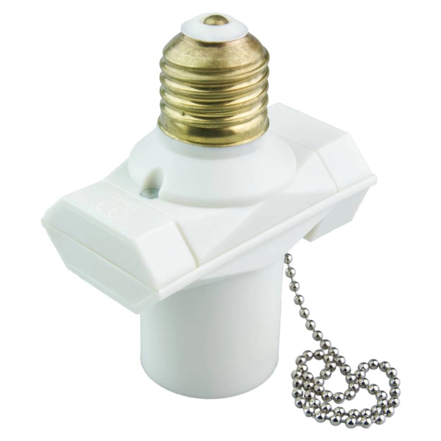 dpm Adapter z oprawką E27 z wyłącznikiem biały