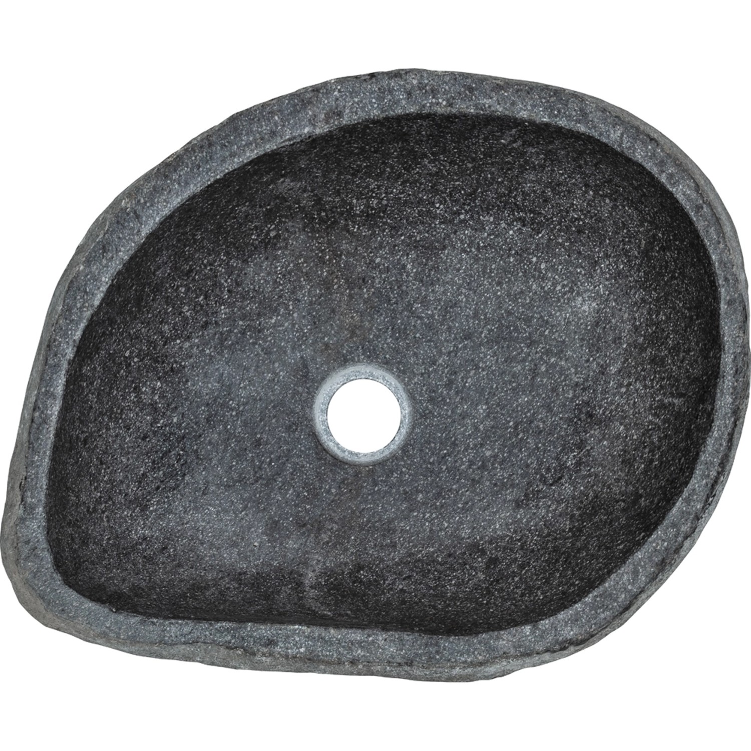 baliv Umywalka kamień nablatowa kamień rzeczny szara