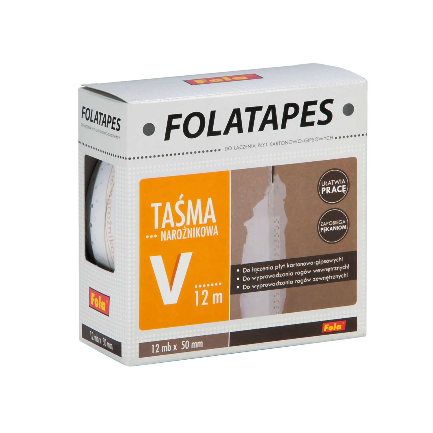 Fola Taśma z włókna szklanego do łączenia płyt g / k V 12 m x 50 mm