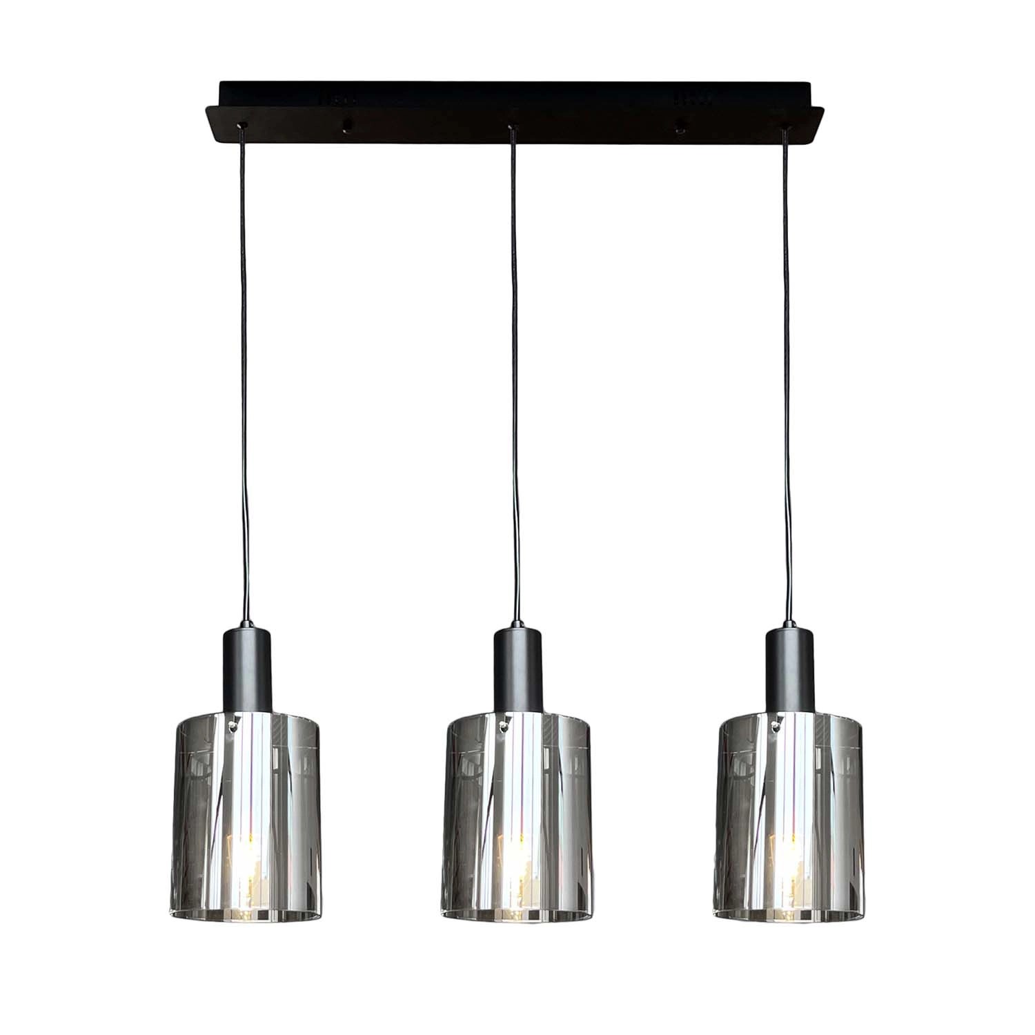 MiLAGRO Lampa wisząca ARCADIA BLACK 3xE27 15W czarna