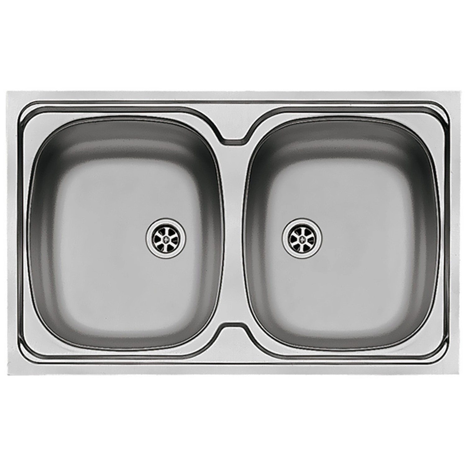 Pyramis Zlewozmywak INTL 2-kom. gładki 50x80 cm