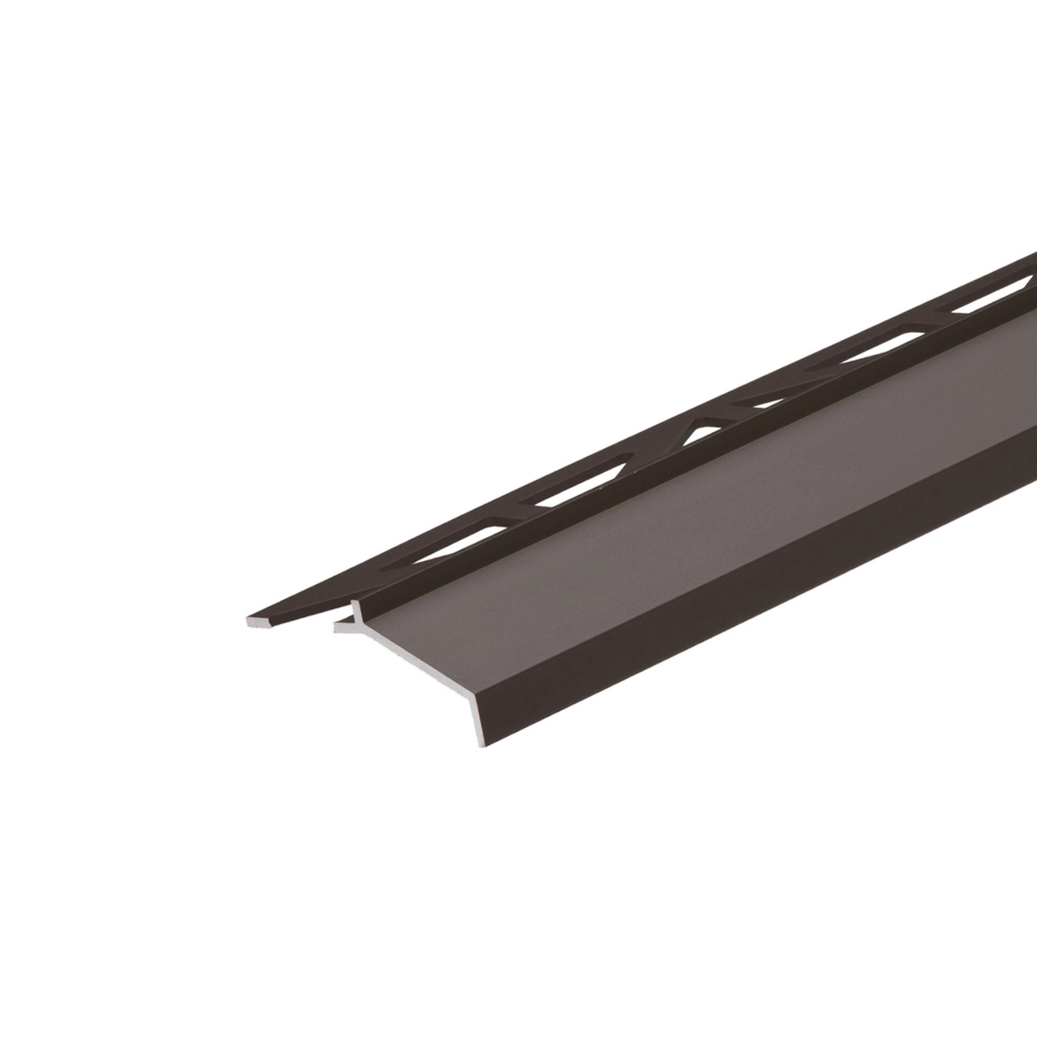 Cezar Profil aluminiowy do glazury okapowy oliwka mat 15x17x2500 mm