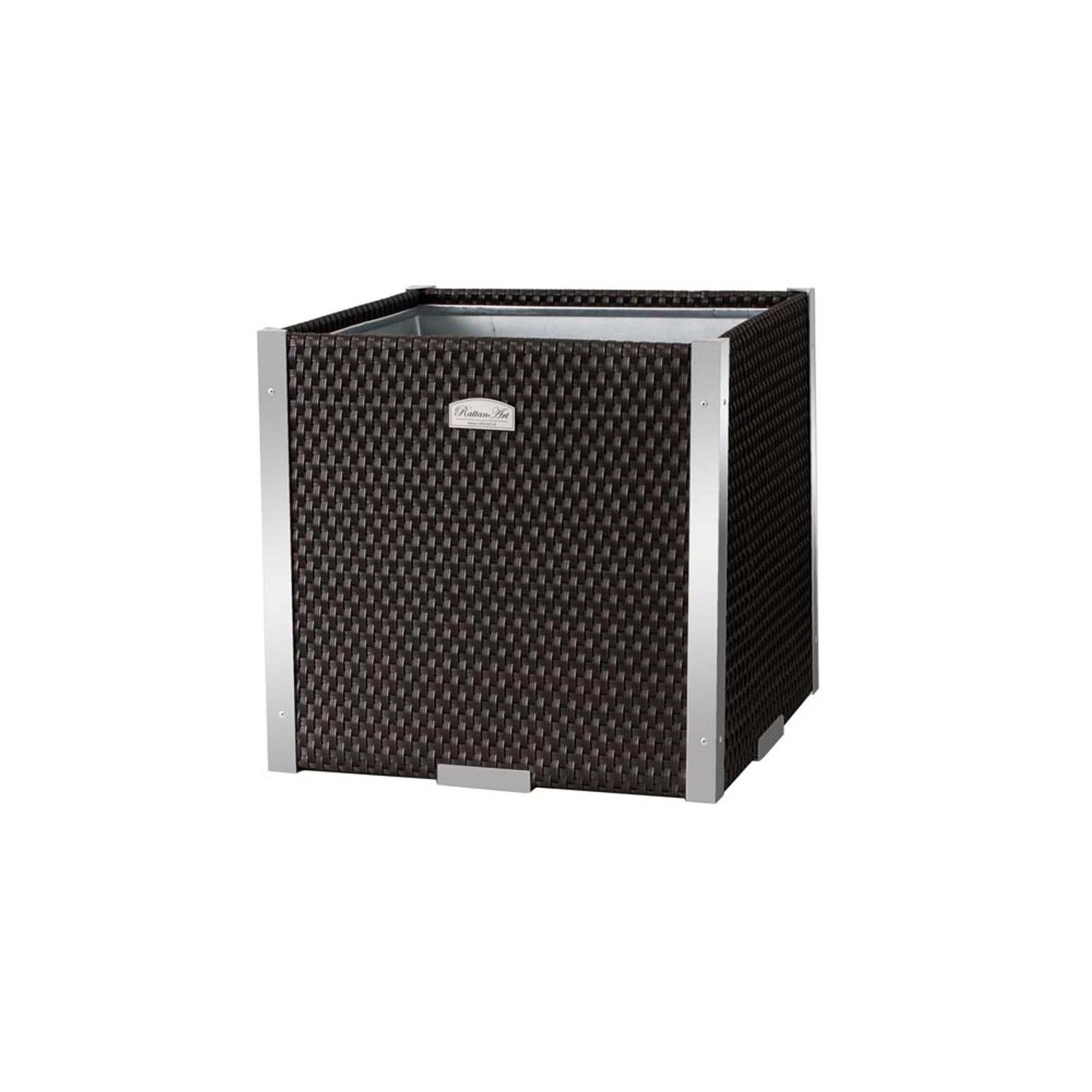 Donica ALU rattan miodowa - 46 x 46 x 46 cm