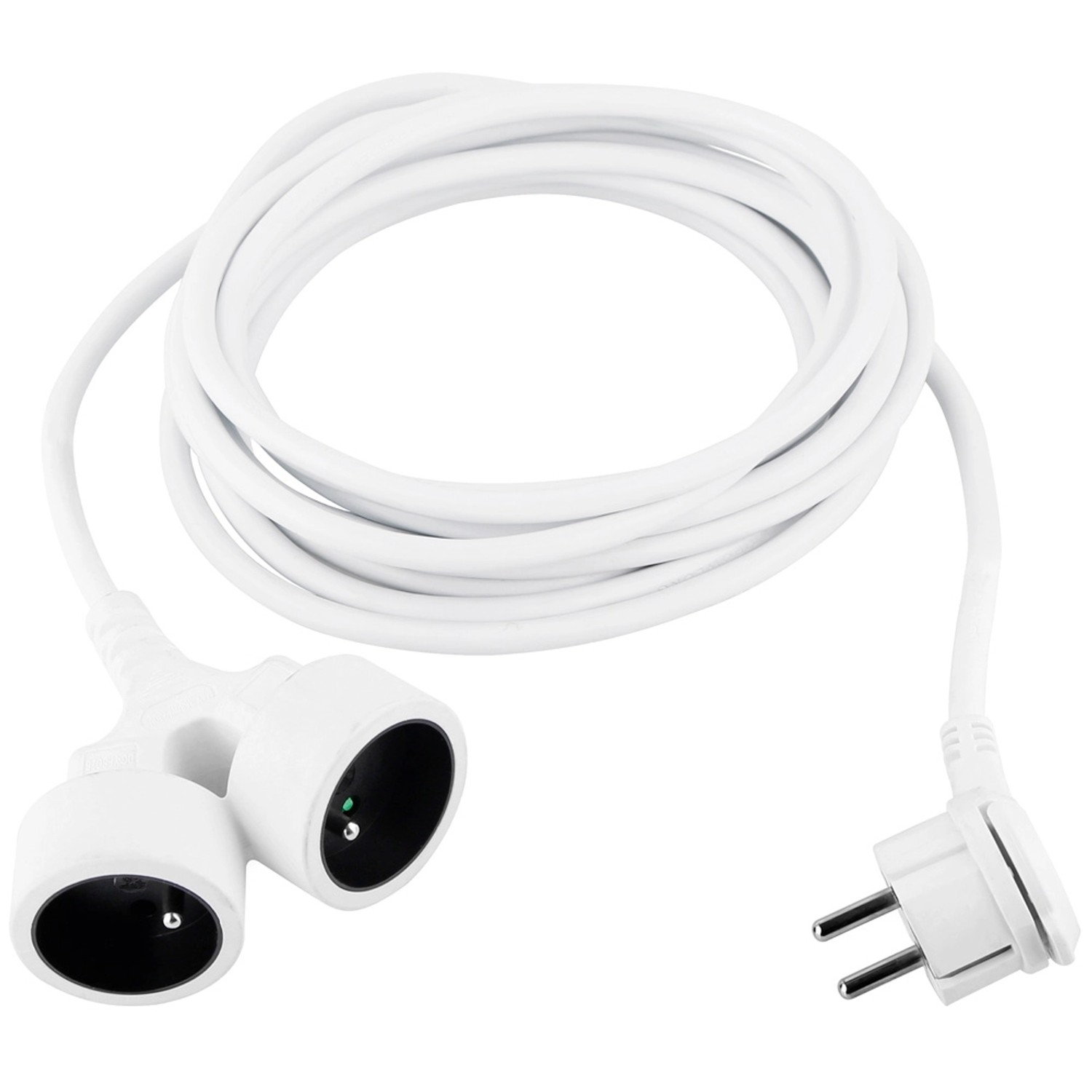 LUX Przedłużacz 2 gniazdka Z/U 3 m biały