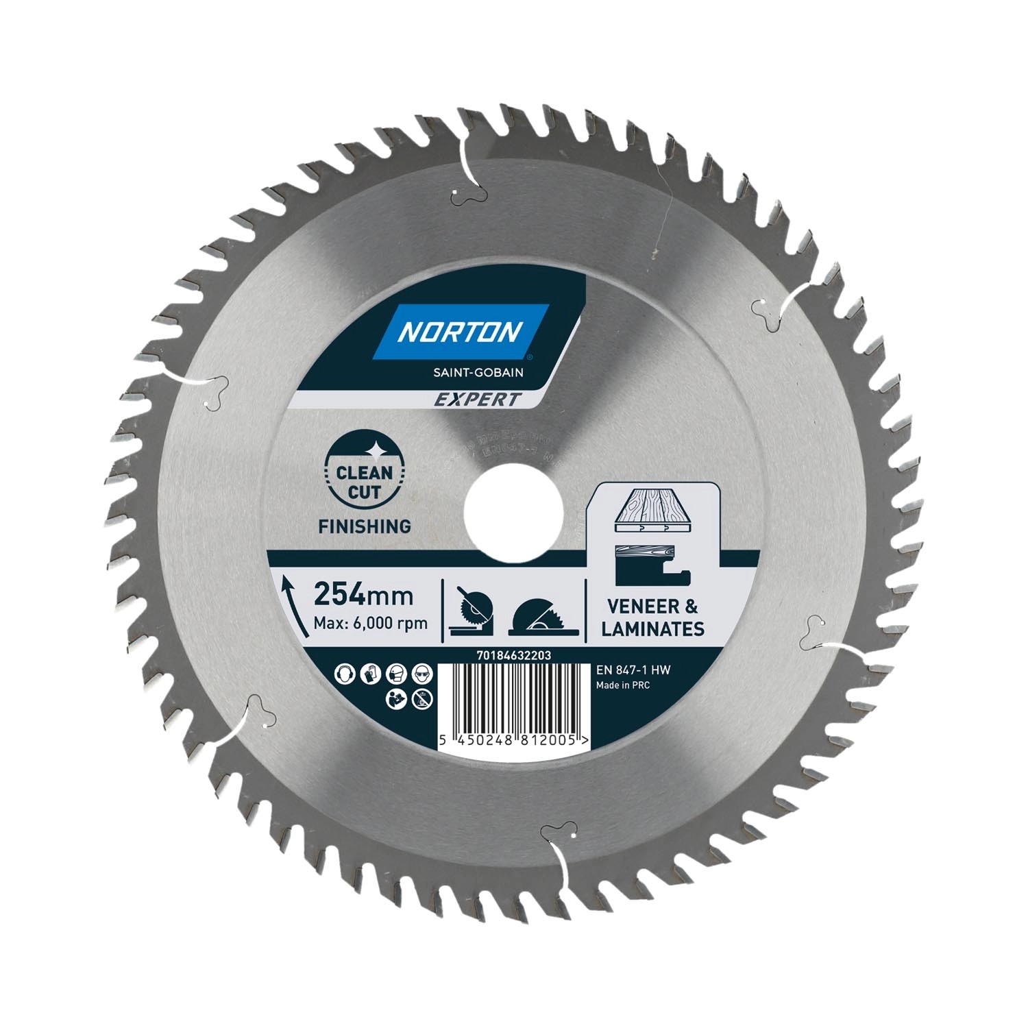 Tarcza widiowa 254 x 30 mm, 60 zębów