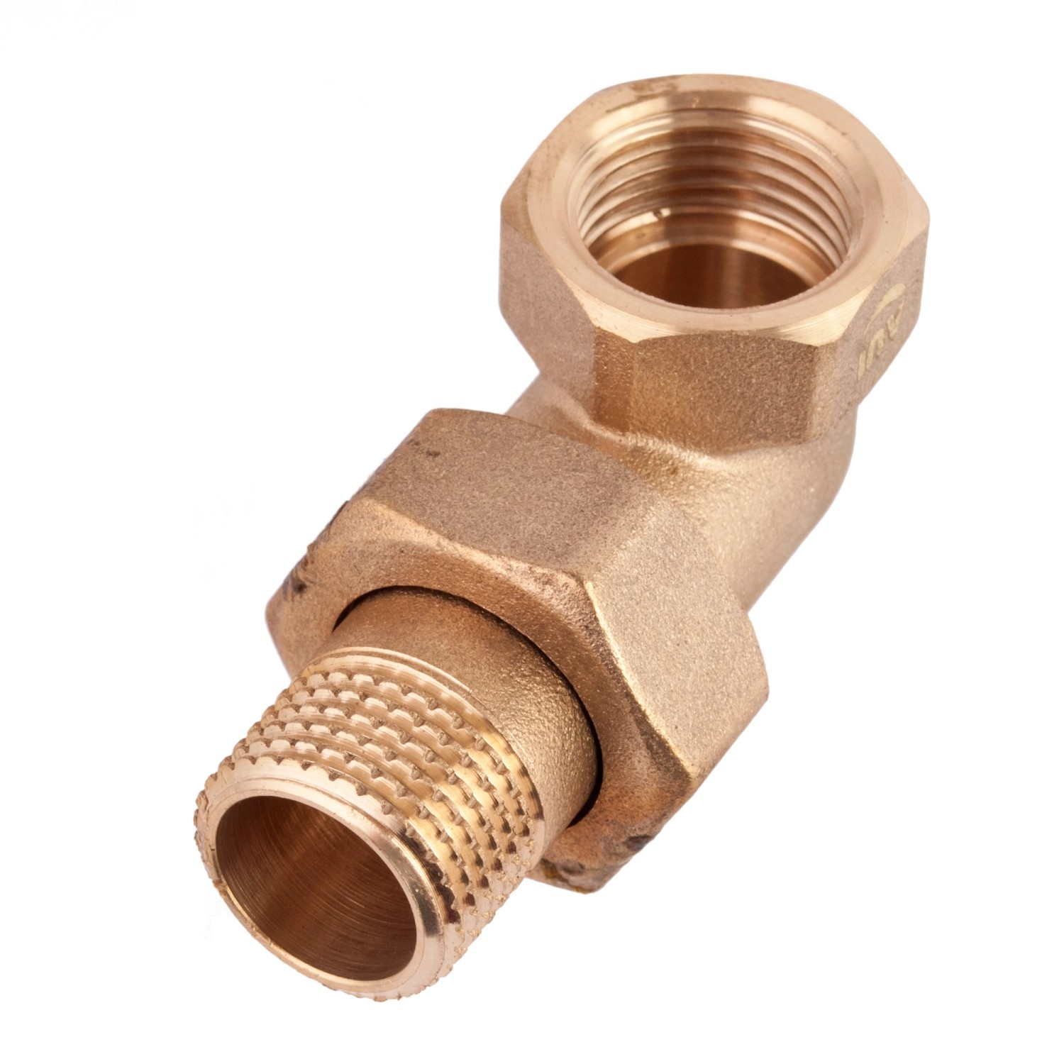 Invena Śrubunek kątowy z o-ringiem mosiądz 1/2"