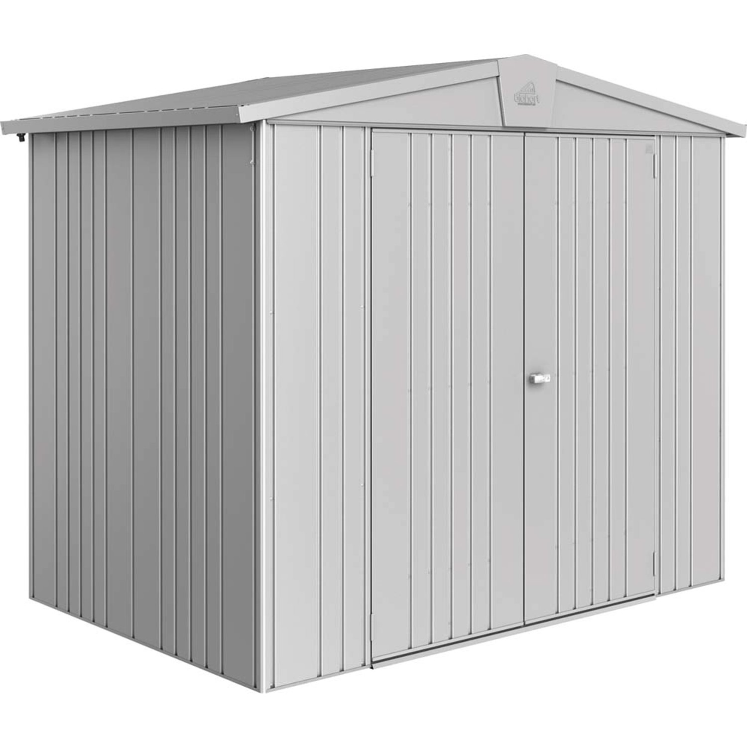 Biohort Domek ogrodowy srebrny drzwi podwójne - 244 x 156 cm