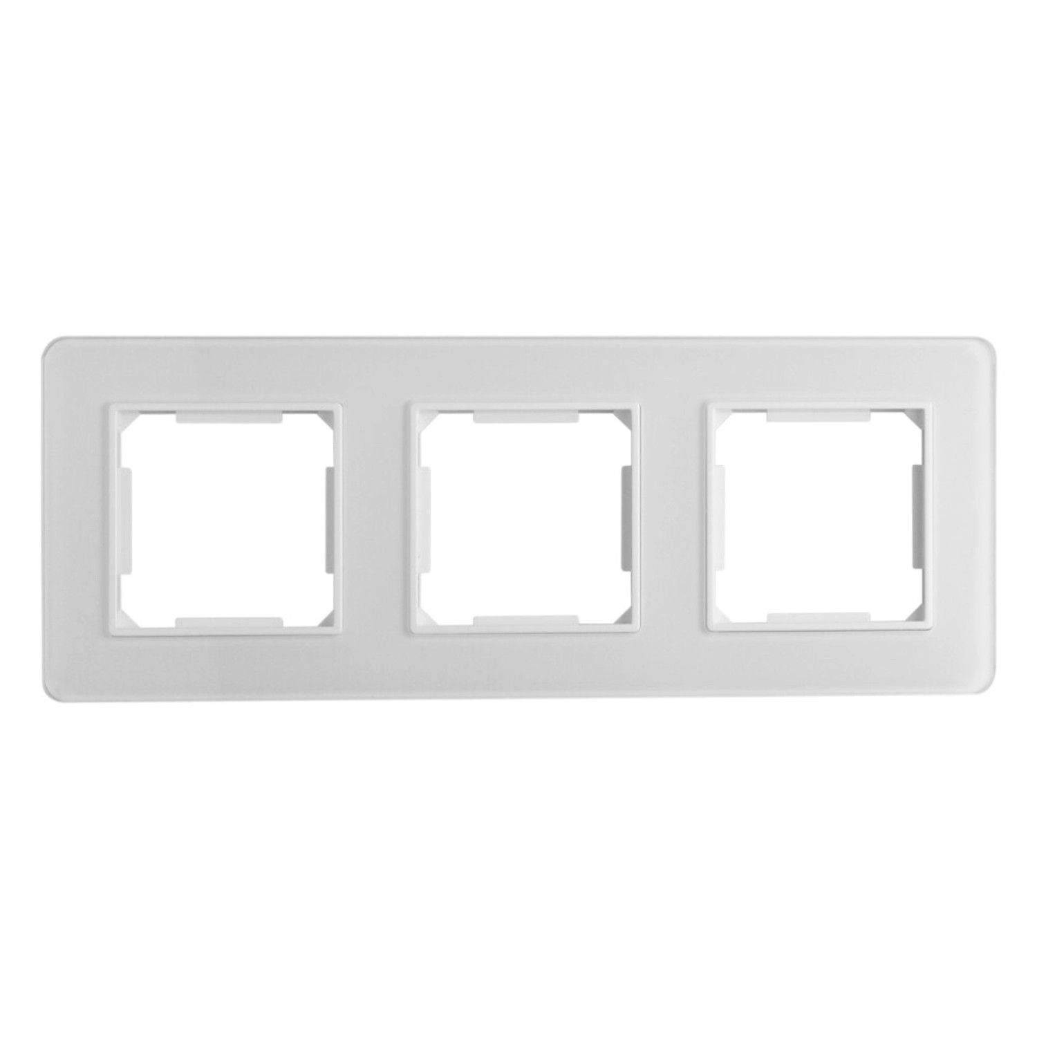 Electromalt Ramka Quad 3-krotna szkło biała