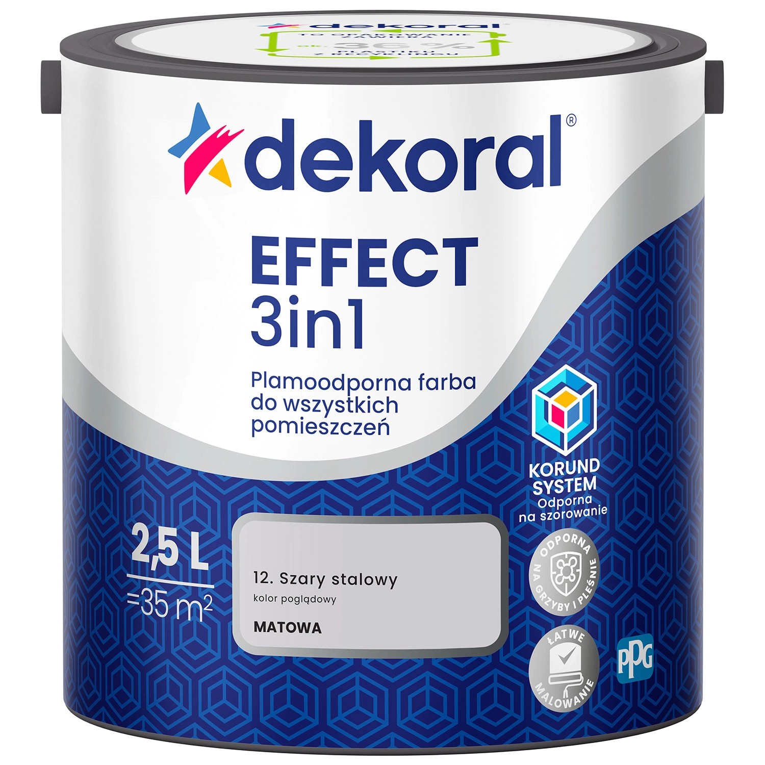 Farba Dekoral Effect 3w1 szary stalowy 2,5l