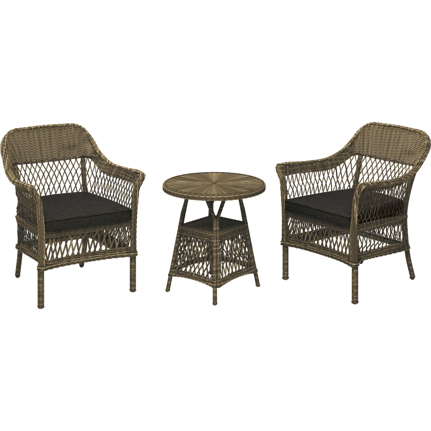 Komplet mebli balkonowych ROSETOWN natura 3-częściowy