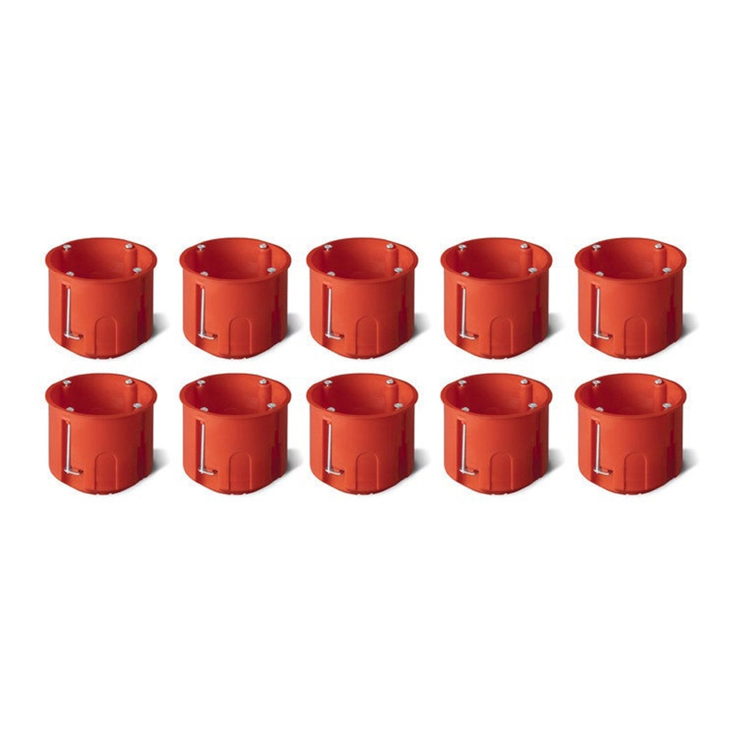 Puszka podtynkowa PK-60F głęboka z wkrętami (zestaw 10szt.)