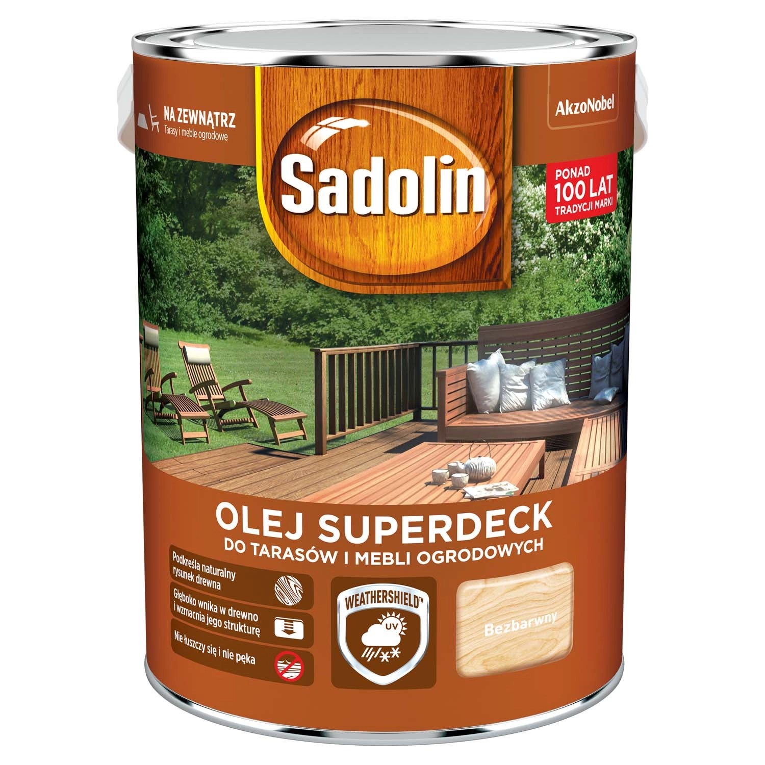 Sadolin Olej Superdeck do tarasów i mebli ogrodowych bezbarwny 5L