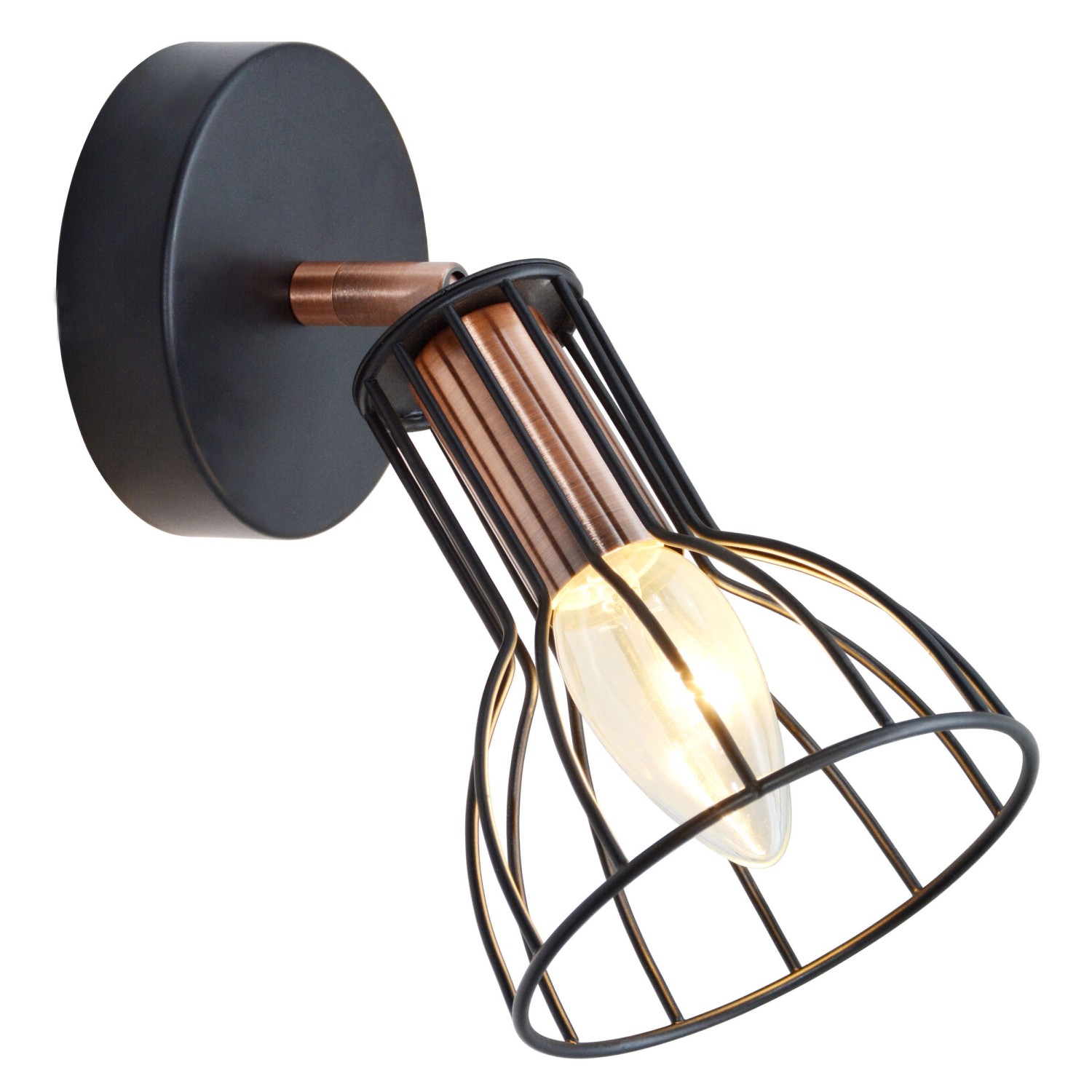 Polux Kinkiet SOFIA czarny 1x8W E14