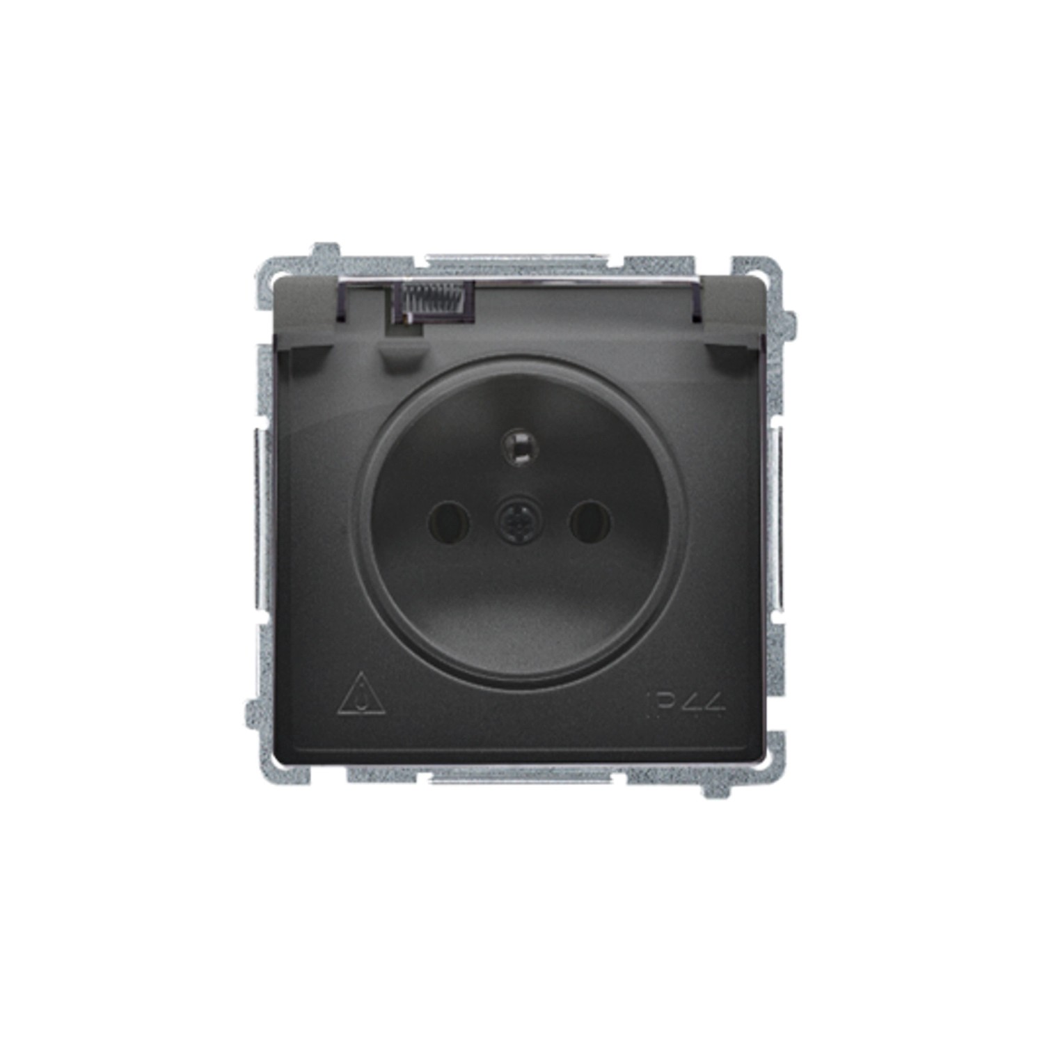 Elhurt Gniazdo Basic pojedyncze IP44 czarne