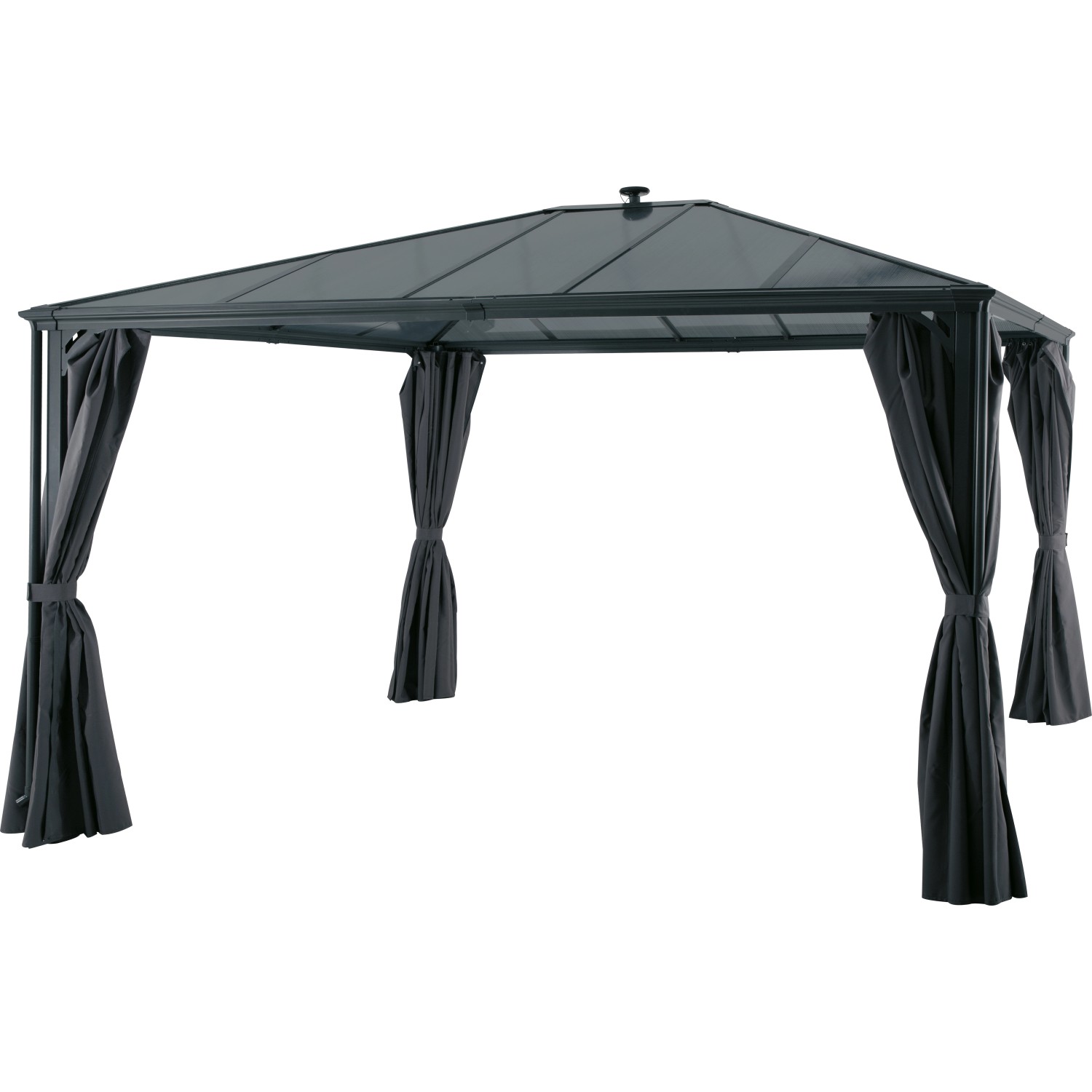 Pawilon ogrodowy NEW HARMONY LED antracyt - 3,6 x 3 m