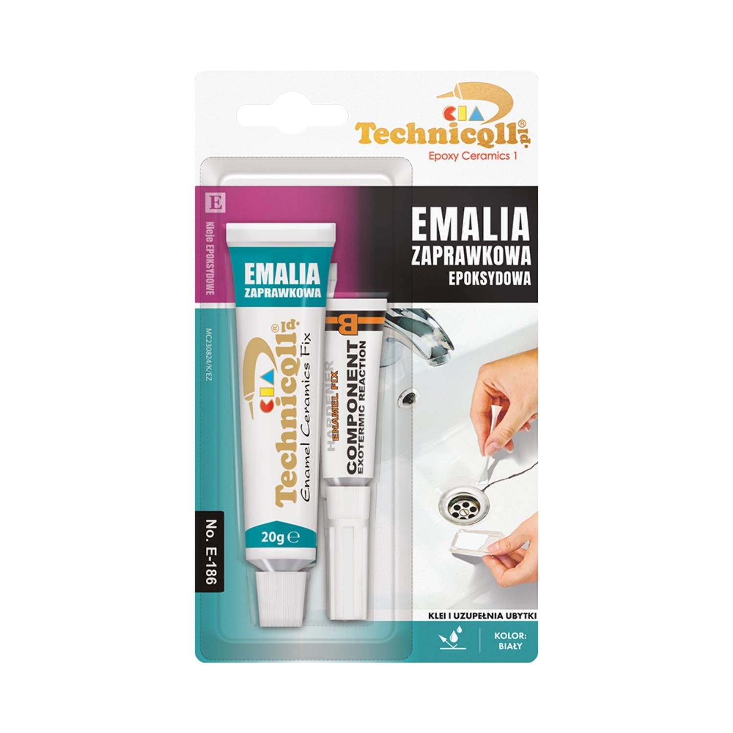 Emalia zaprawkowa epoksydowa Technicqll 20g + 4ml