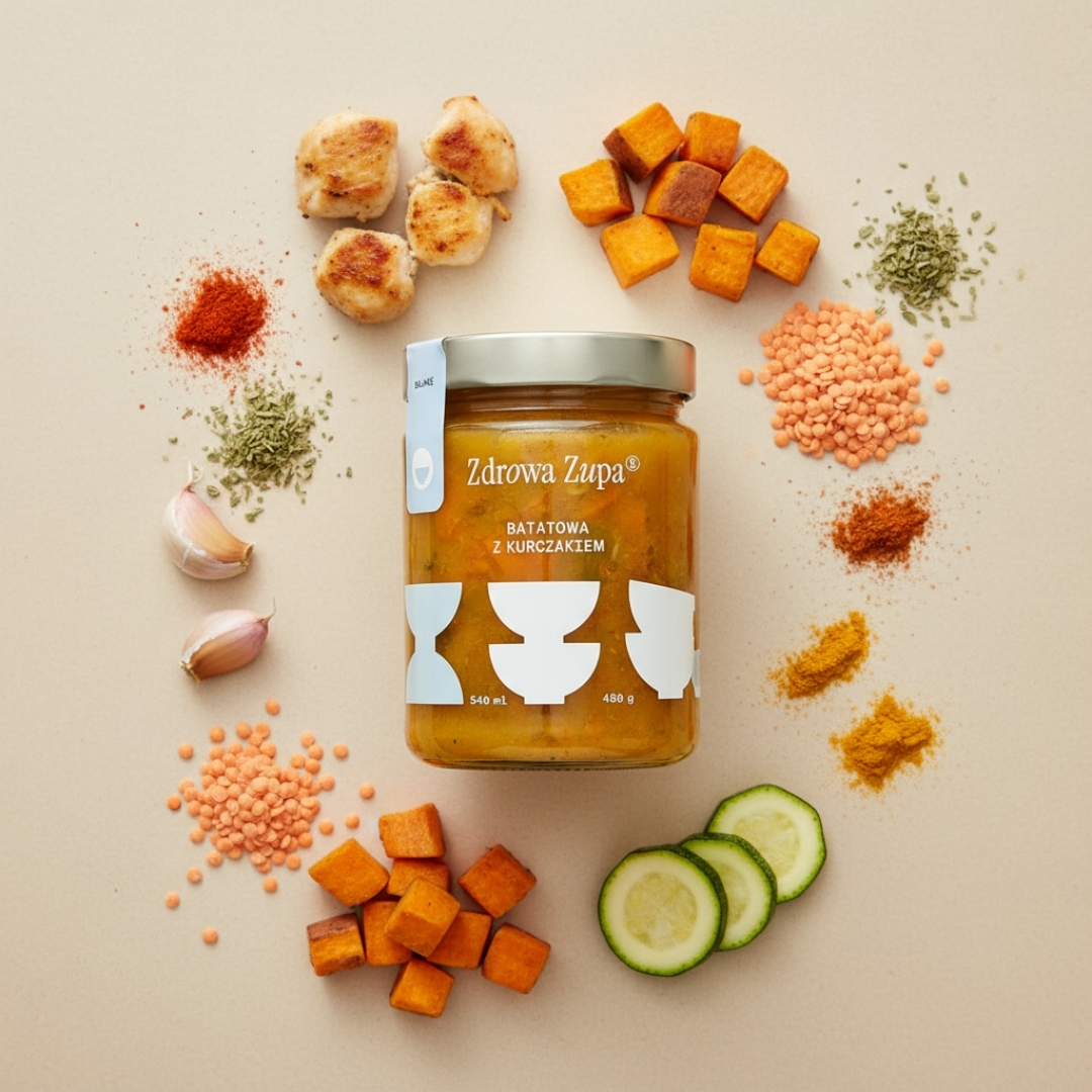 Batatowa z kurczakiem (bez glutenu, bez laktozy, czysty skład 540 ml, do lodówki)