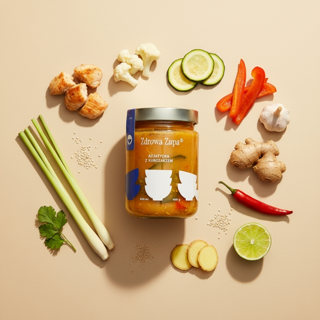 KETO Azjatycka z kurczakiem (bez glutenu, bez laktozy, czysty skład 540 ml, do lodówki)