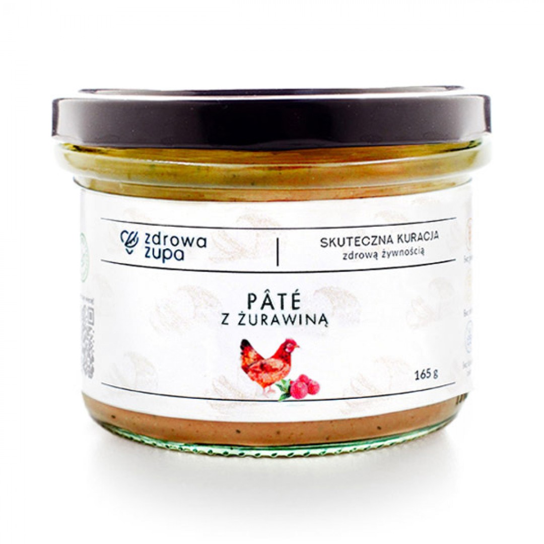 Pâté z żurawiną bezglutenowe, czysty skład (165g)