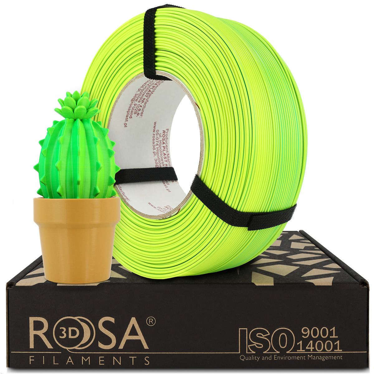FILAMENT 3D ReFill PLA Magic Neon Mojito (neon yellow + juicy green) 1kg