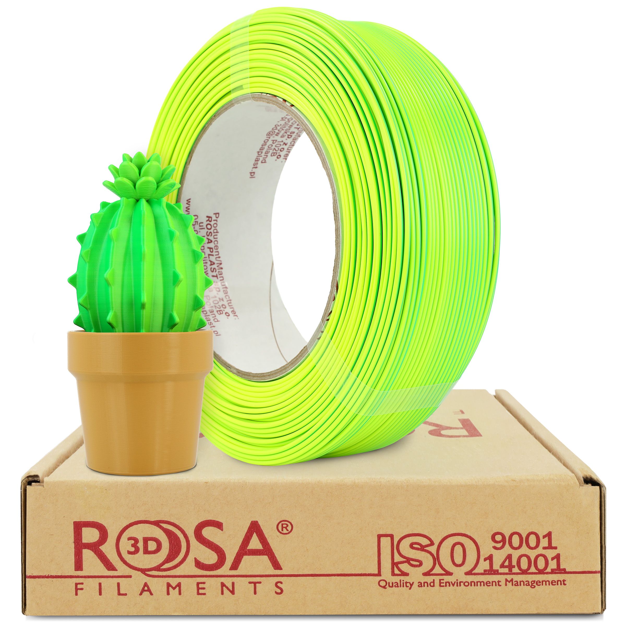 FILAMENT 3D ReFill PLA Magic Neon Mojito (neon yellow + juicy green) 0,5kg