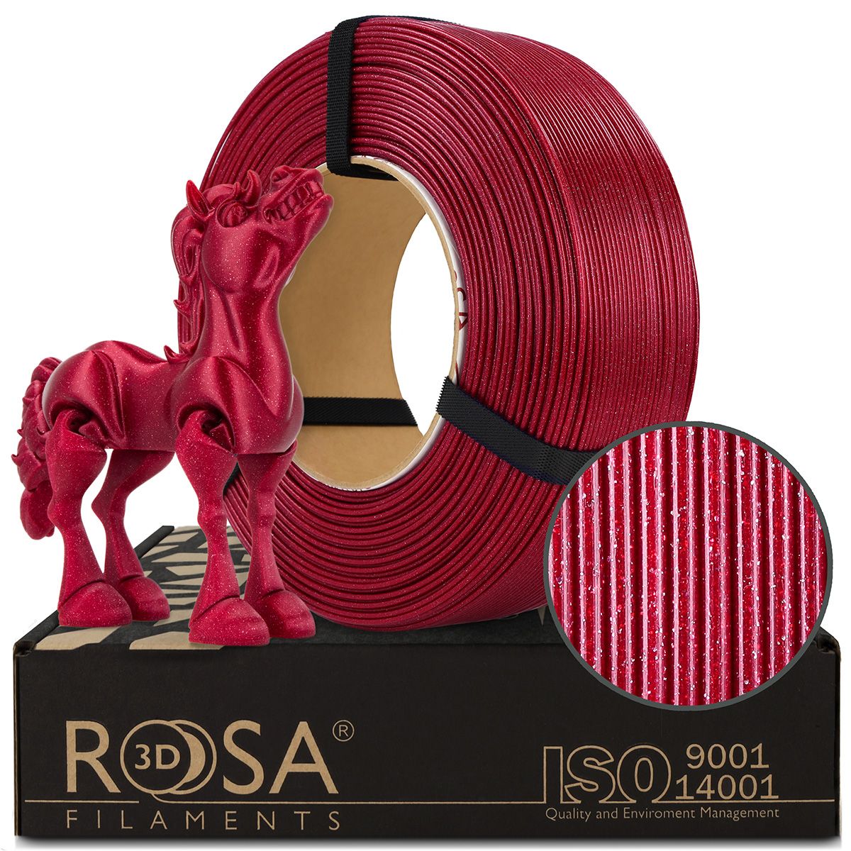 Filament 3D ReFill PLA Galaxy Red Wine