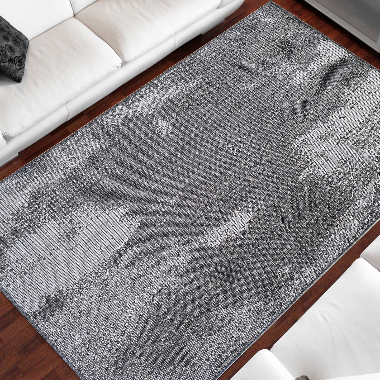 Nowoczesny dywan sznurkowy OUTDOOR PATIO 10 Szary