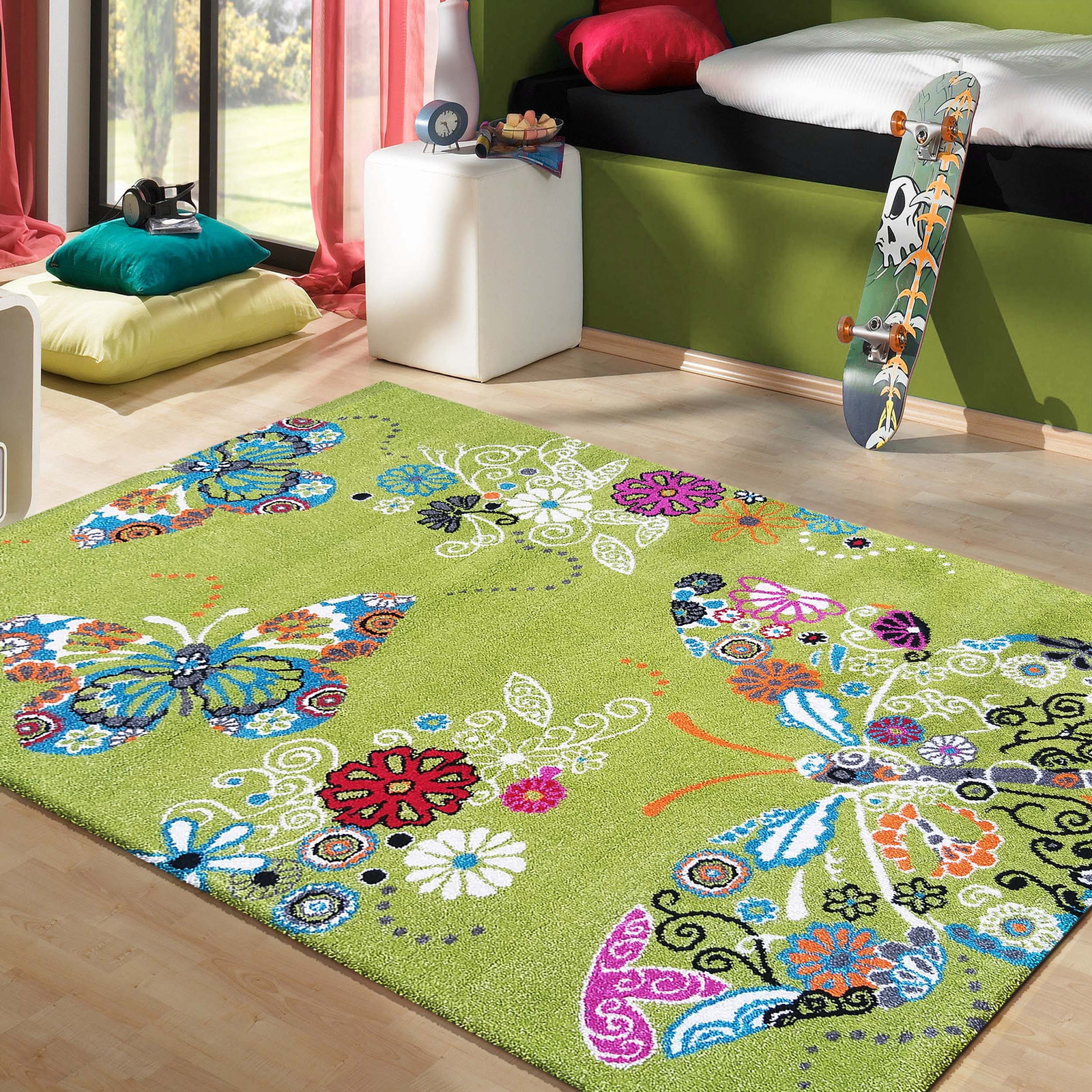 Dywan dziecięcy Papilio Diamond 114 Motyle - Zielony